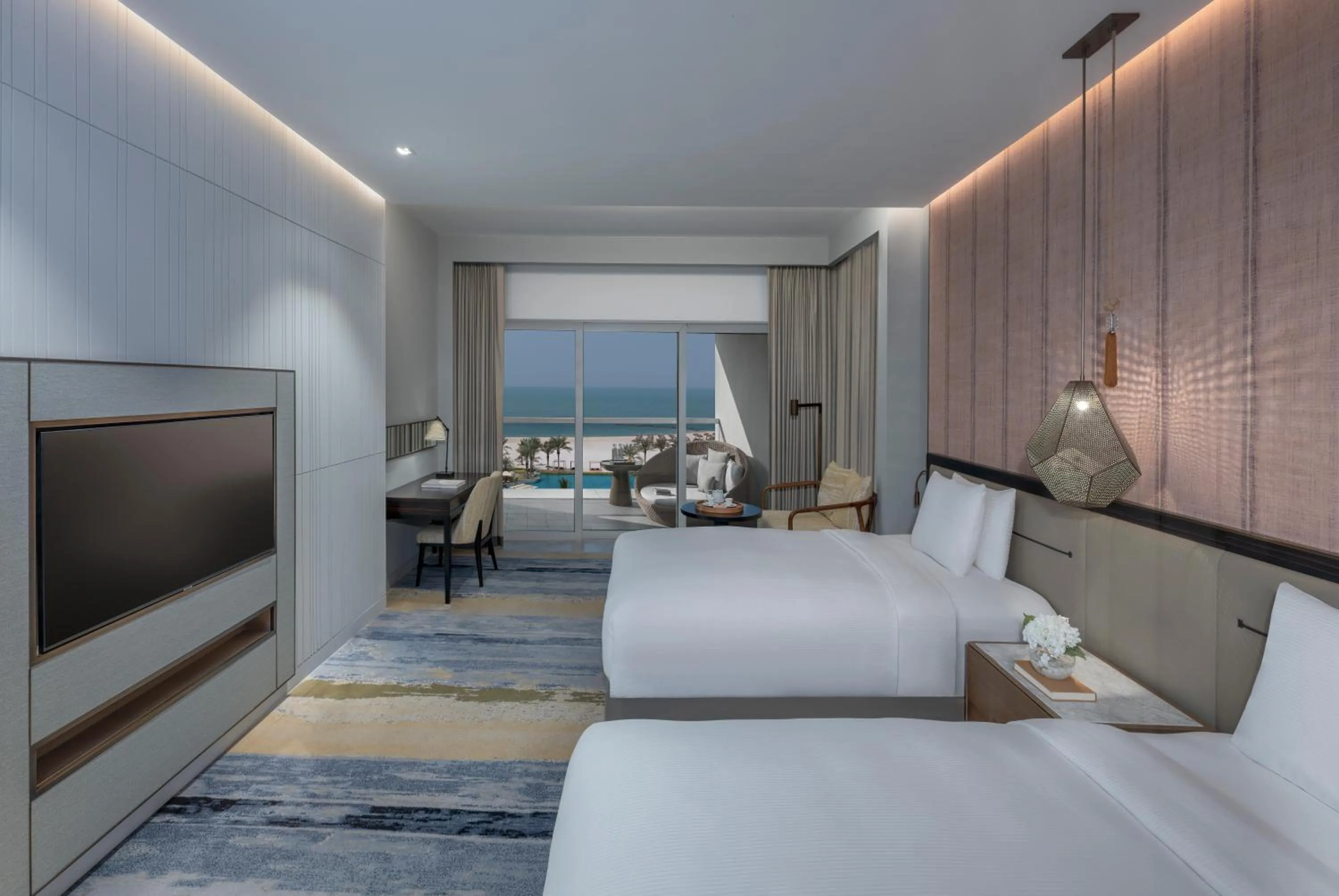 Twin Room with Infinity Ocean View in InterContinental Ras Al Khaimah Mina Al Arab Resort & Spa by IHG