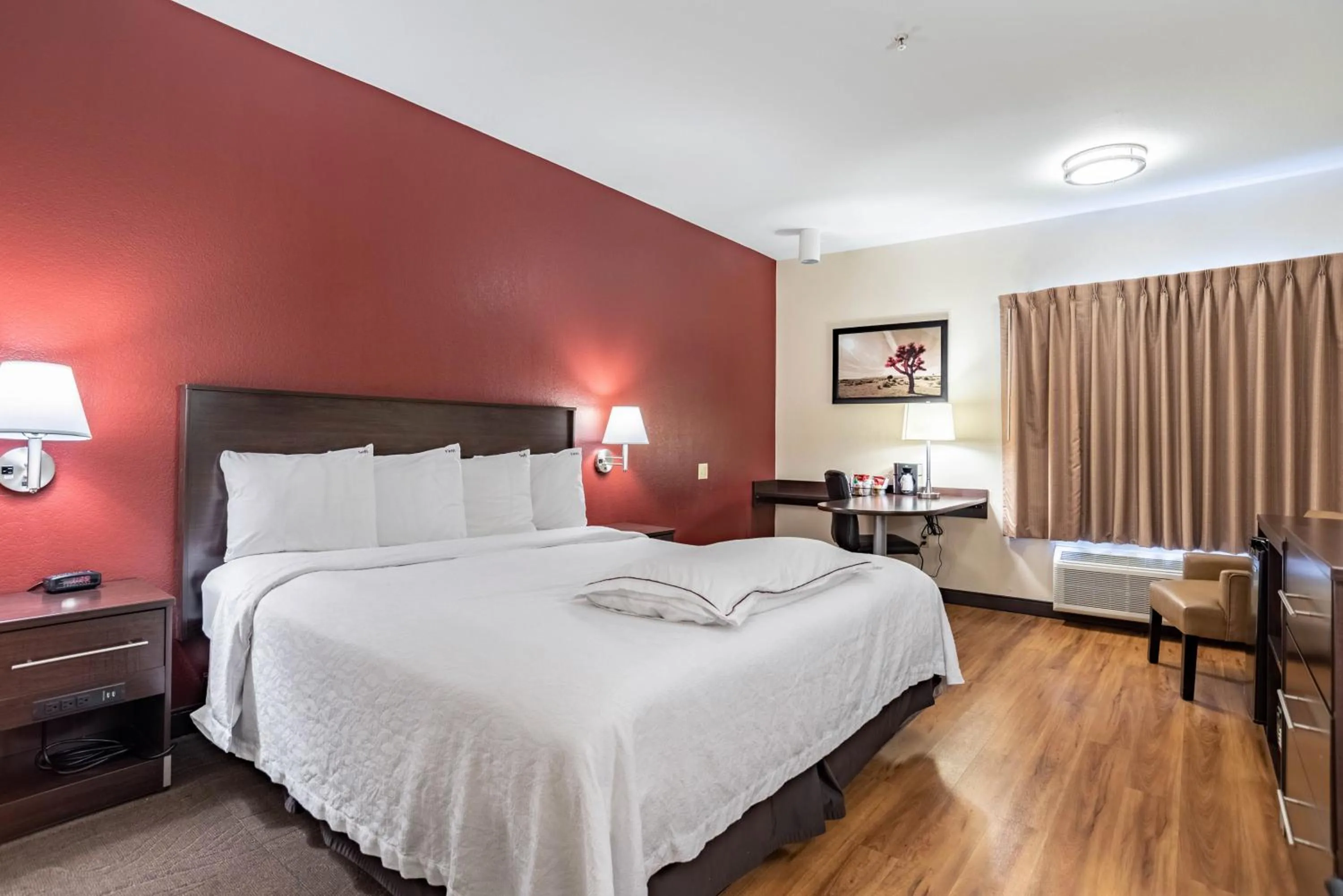 Premium King Room Disability Access Smoke Free (Upgraded Bedding and Snack Box) - single occupancy in Red Roof Inn PLUS+ Austin South