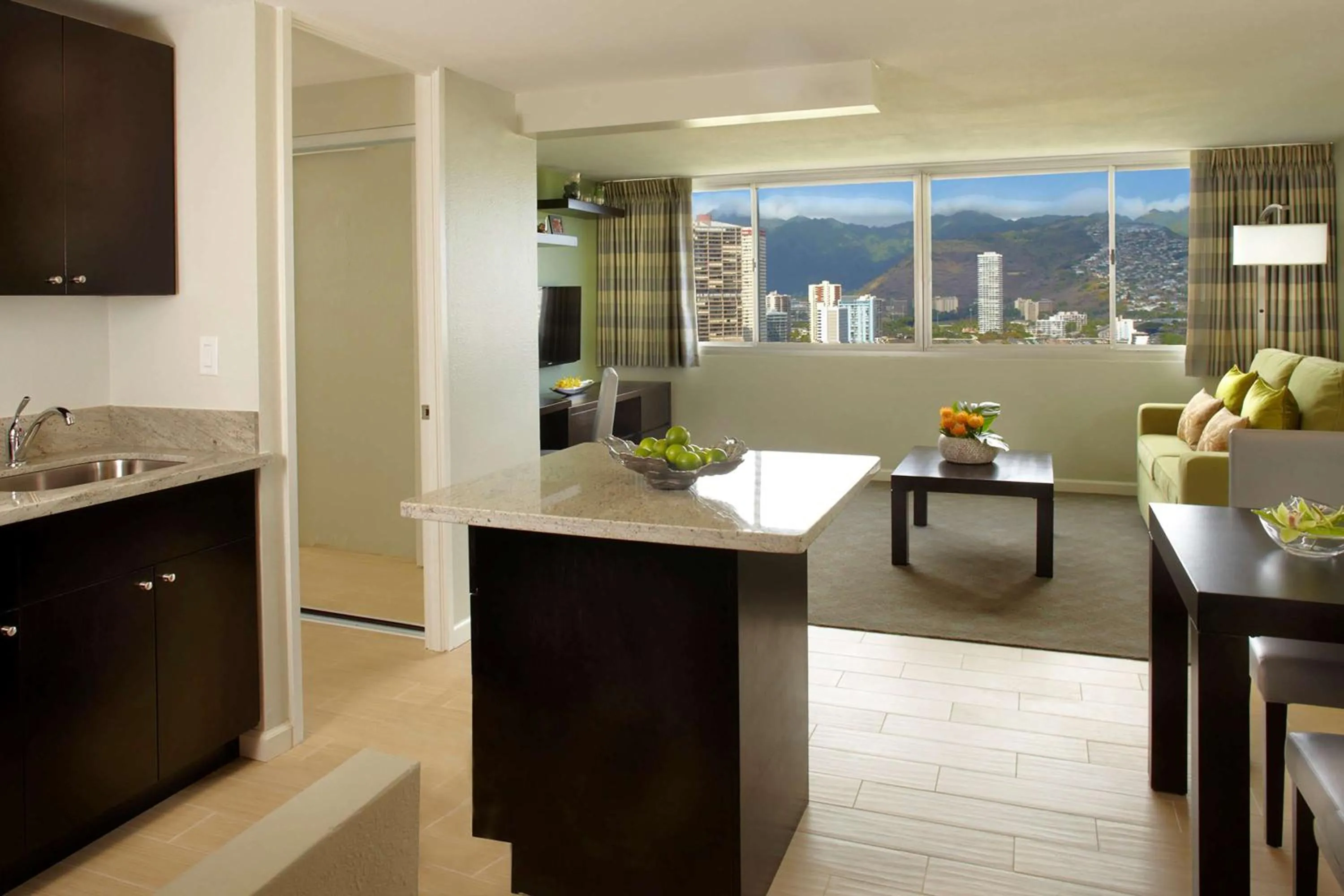One Bedroom Suite Kitchenette Panoramic Ocean View in Skyline Island Colony Hotel