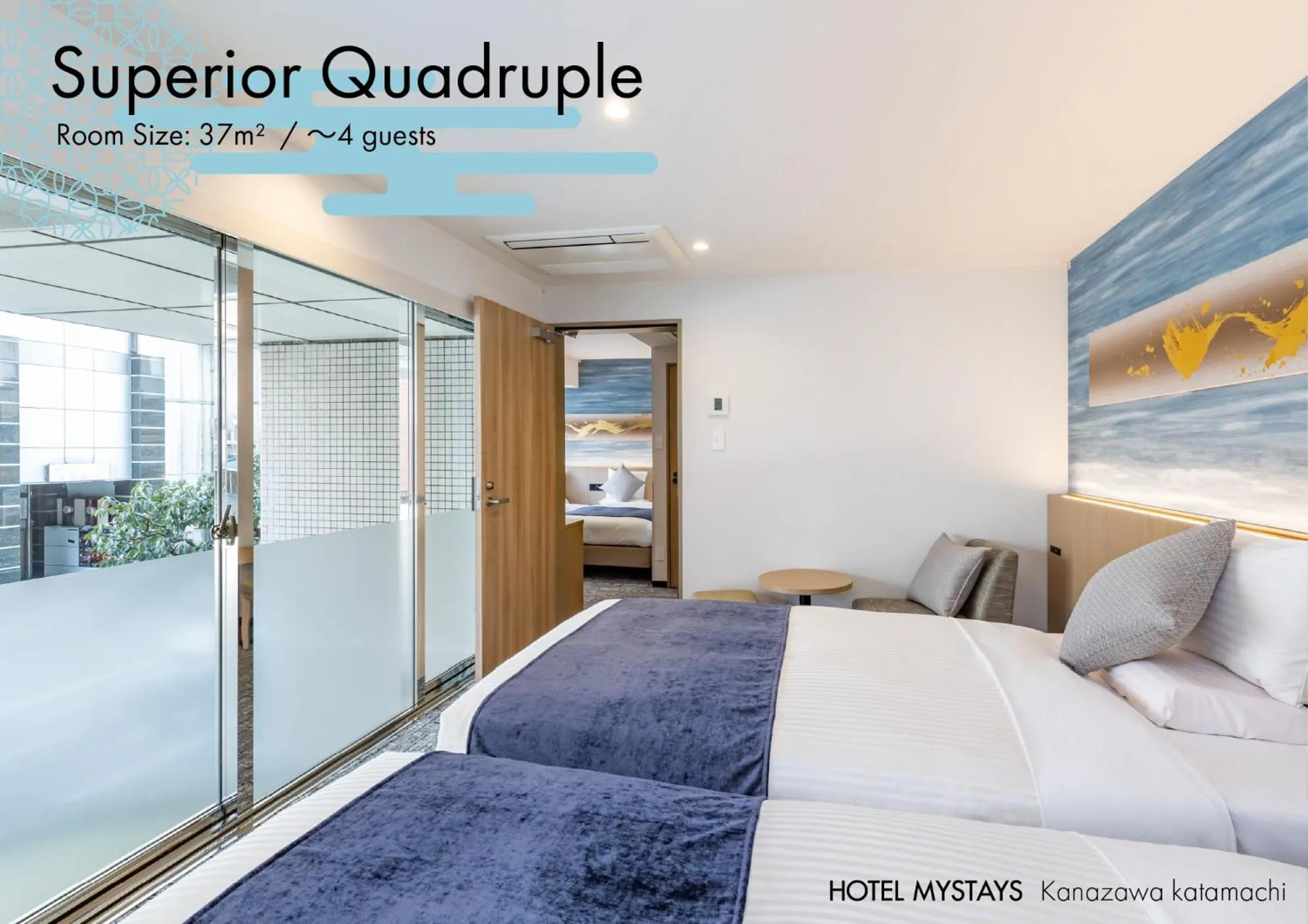 Renewal Superior Quadruple Room - single occupancy in HOTEL MYSTAYS Kanazawa Katamachi