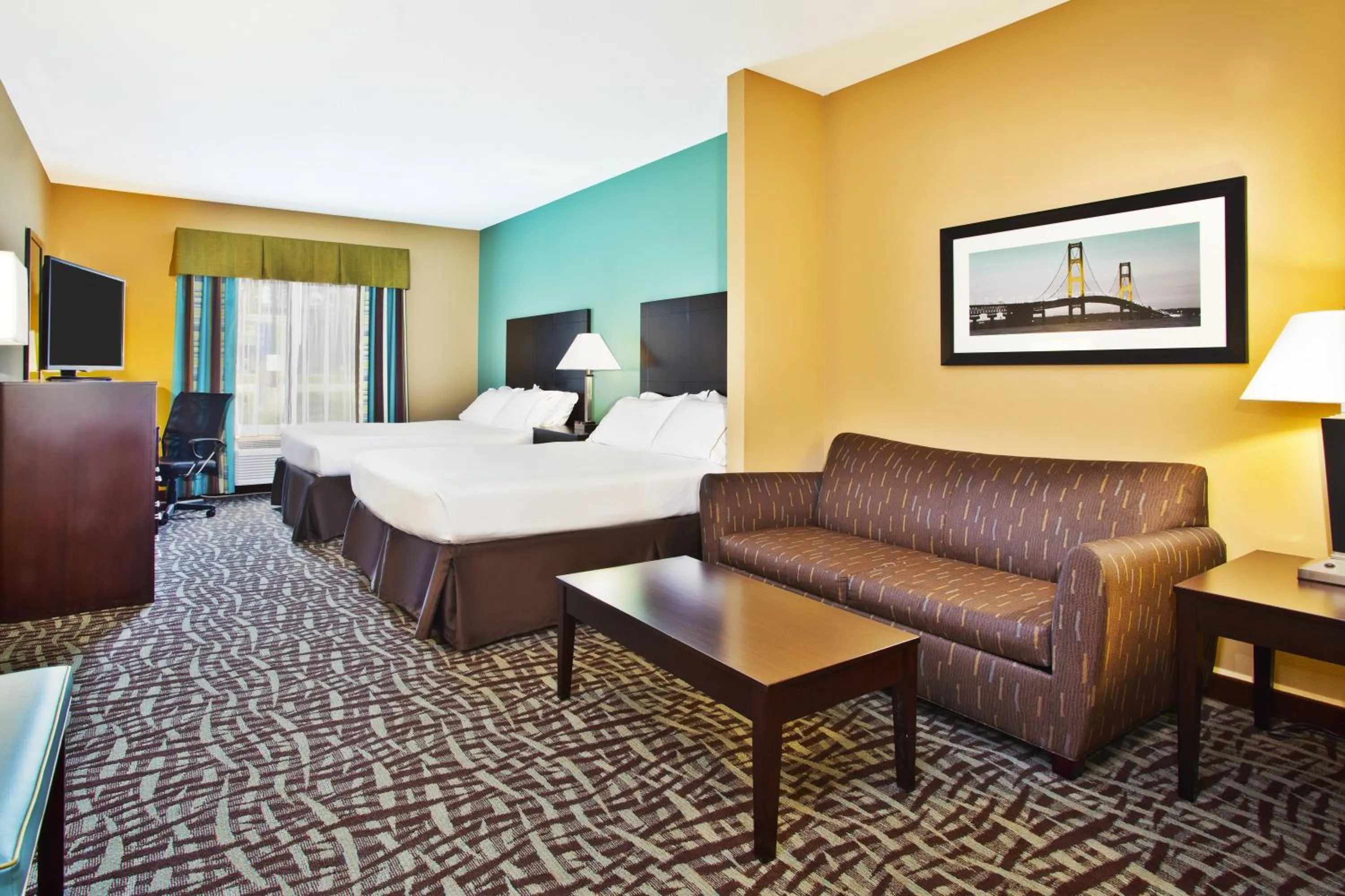 Room with Two Double Beds and Sofa Bed - Non-Smoking in Holiday Inn Express Hastings by IHG