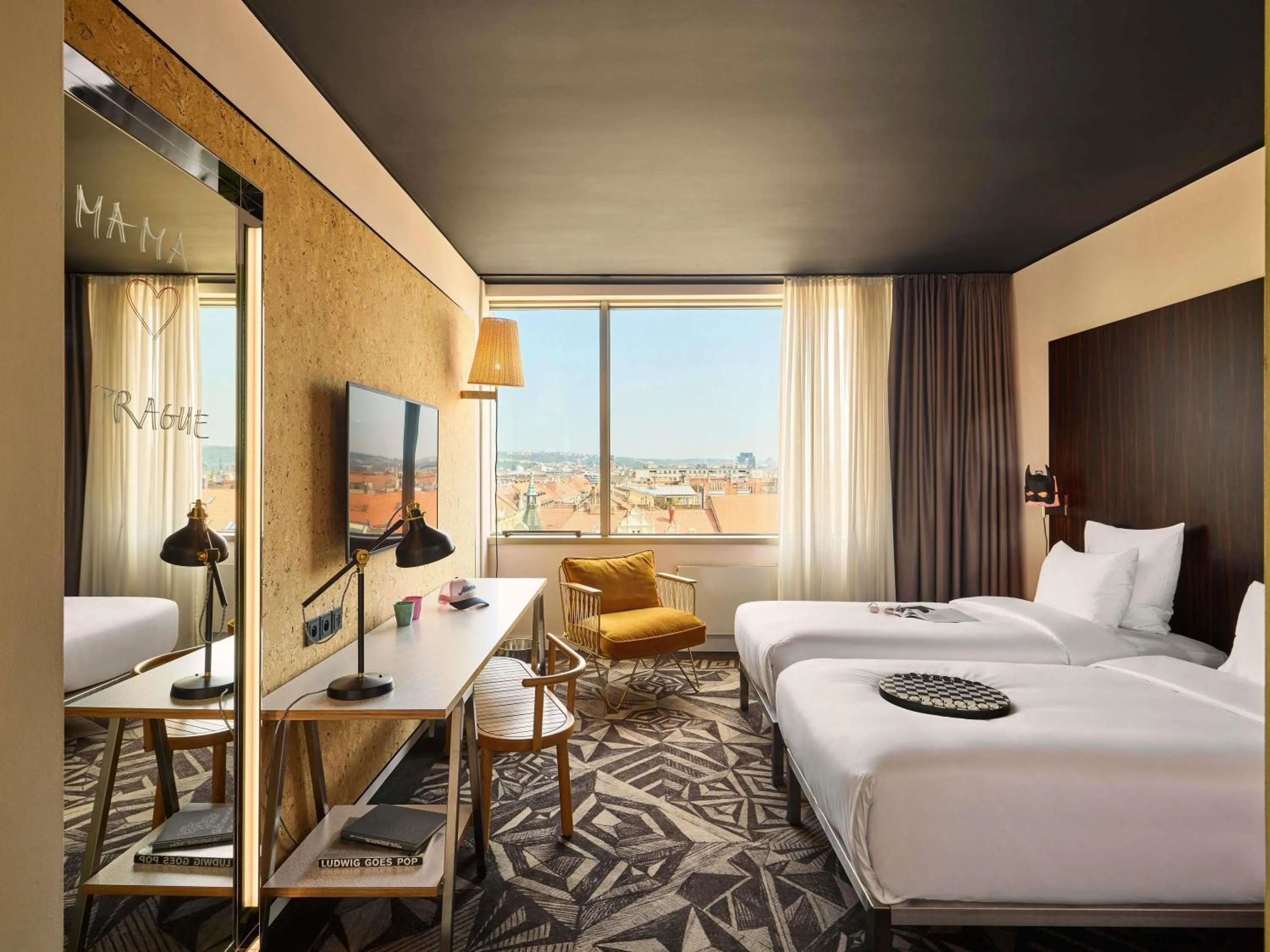 Large Mama Twin Room in Mama Shelter Prague