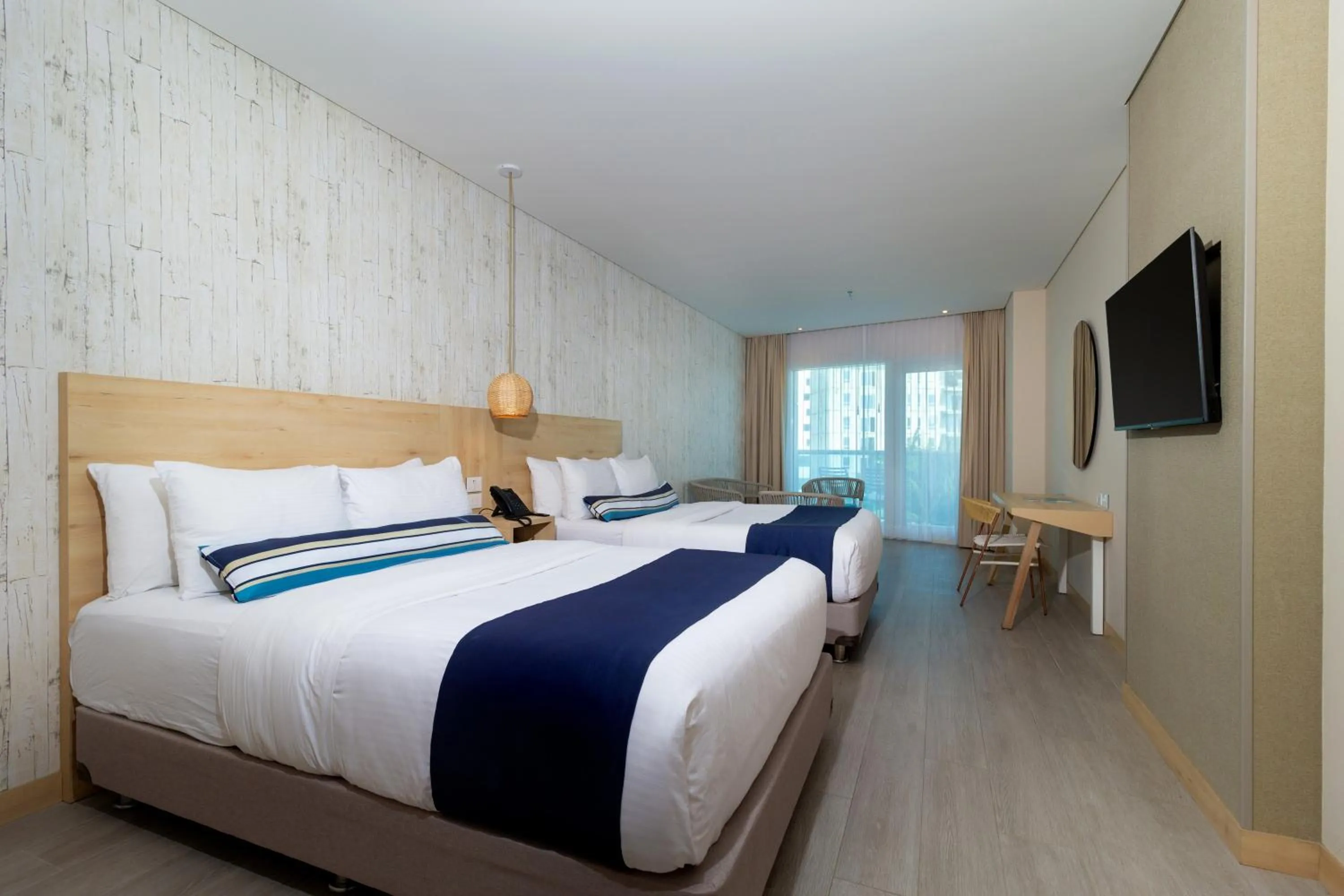 Twin Room with Balcony in Aquamare Hotel