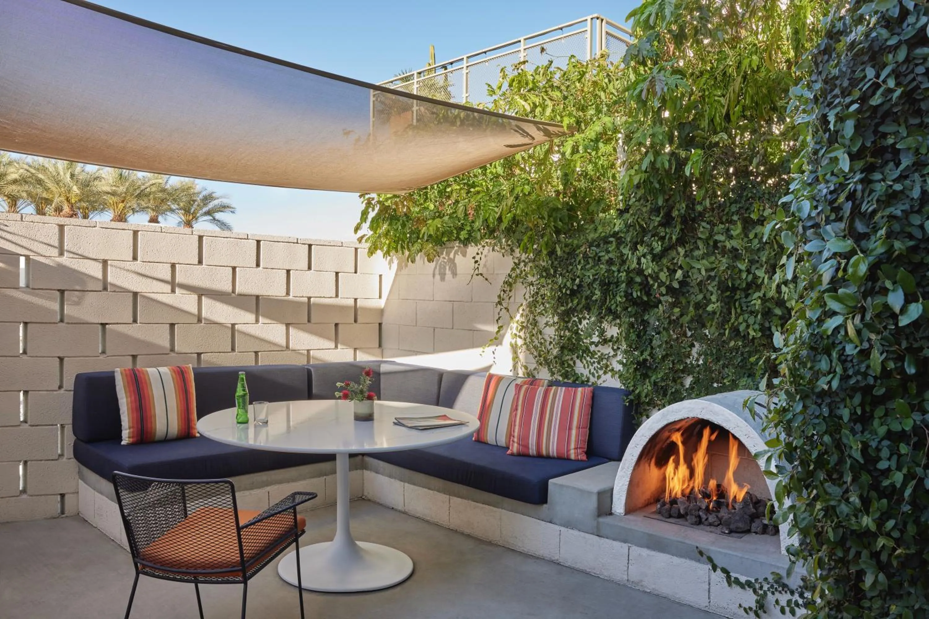 Patio Room with Fireplace in Ace Hotel and Swim Club Palm Springs