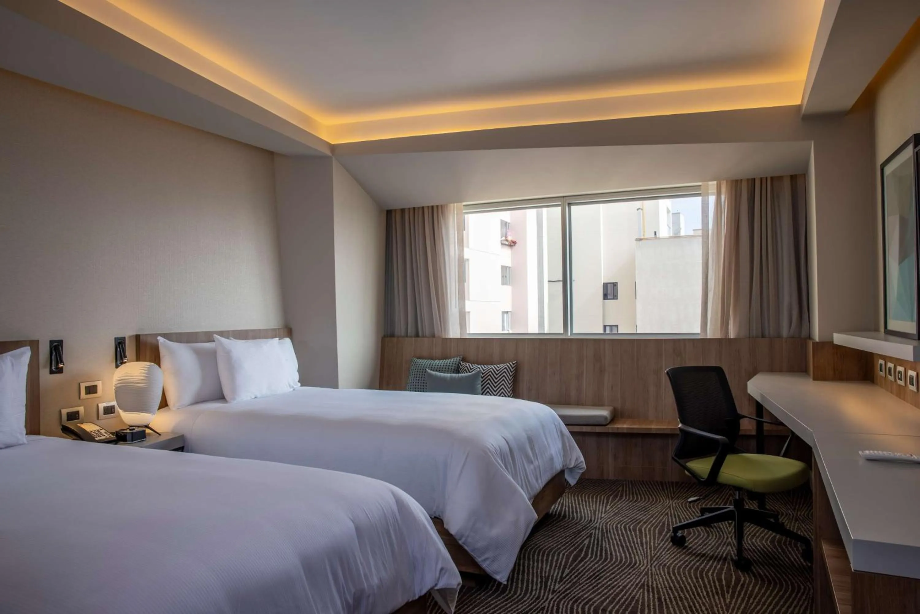 Twin Room with City View in Hilton Garden Inn Lima Miraflores