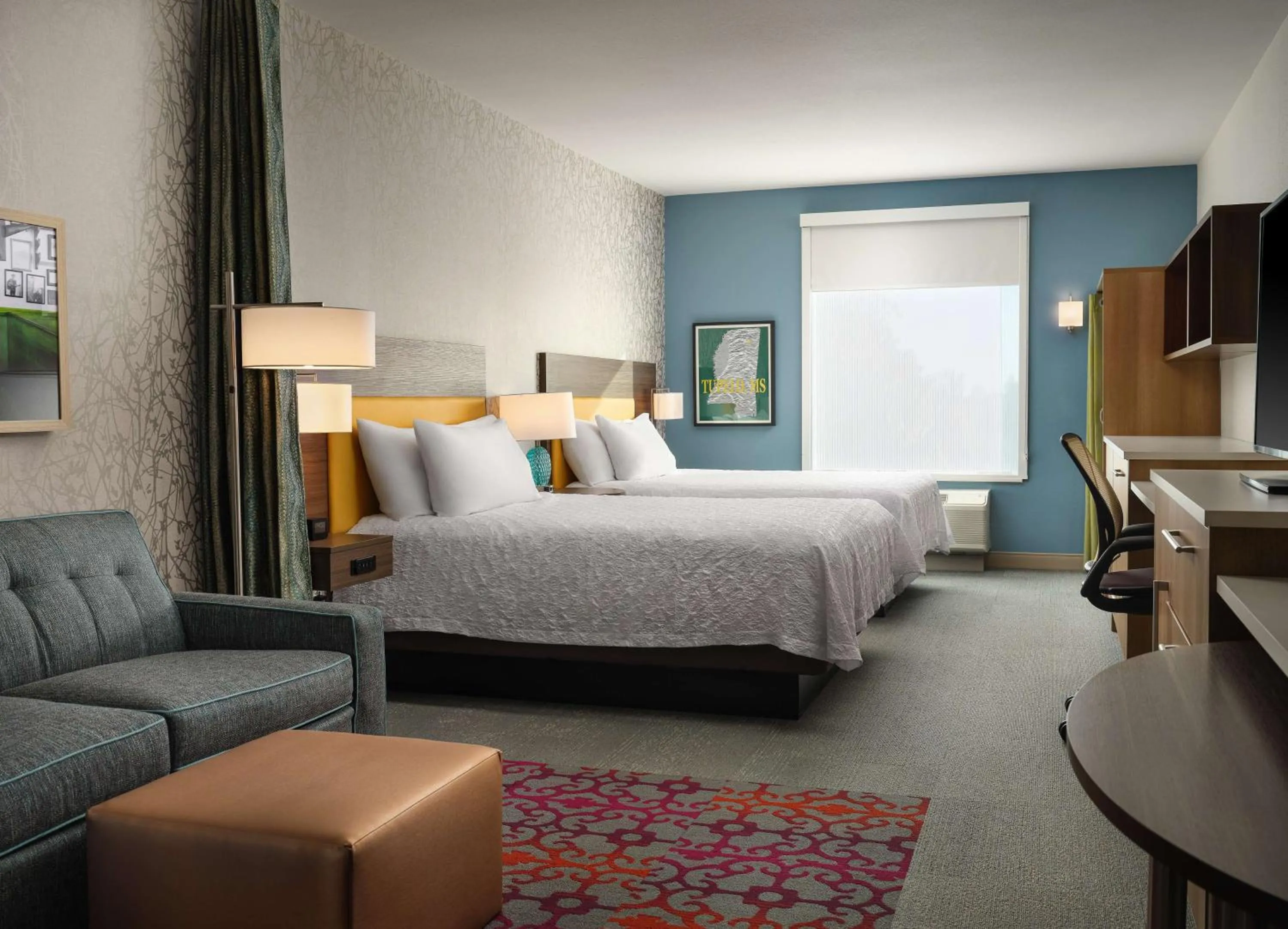 Queen Studio with Two Queen Beds - Non-Smoking in Home2 Suites By Hilton Tupelo