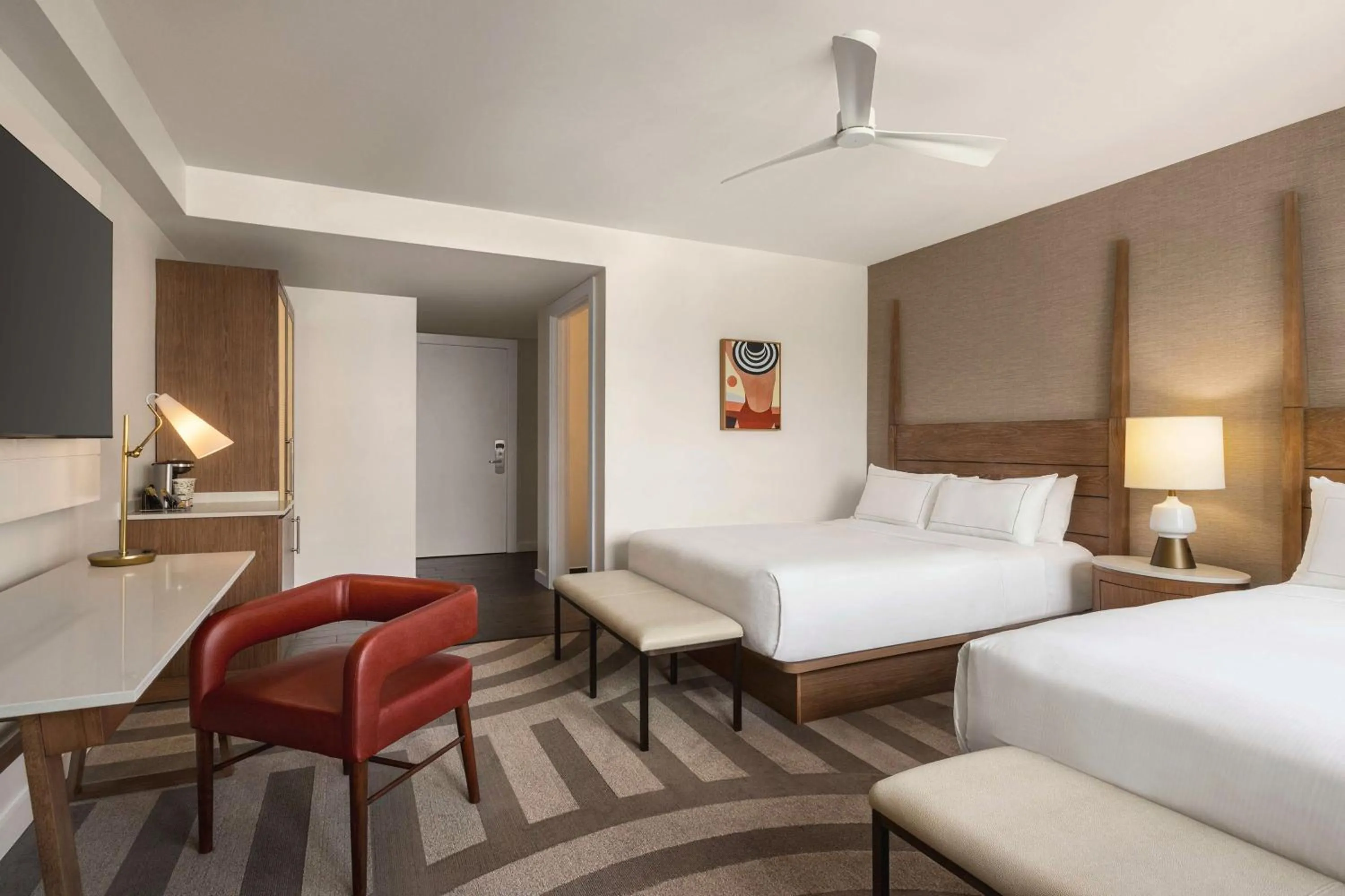 Queen Room with Two Queen Beds and Balcony - Partial Ocen View in Hilton Cabana Miami Beach Resort