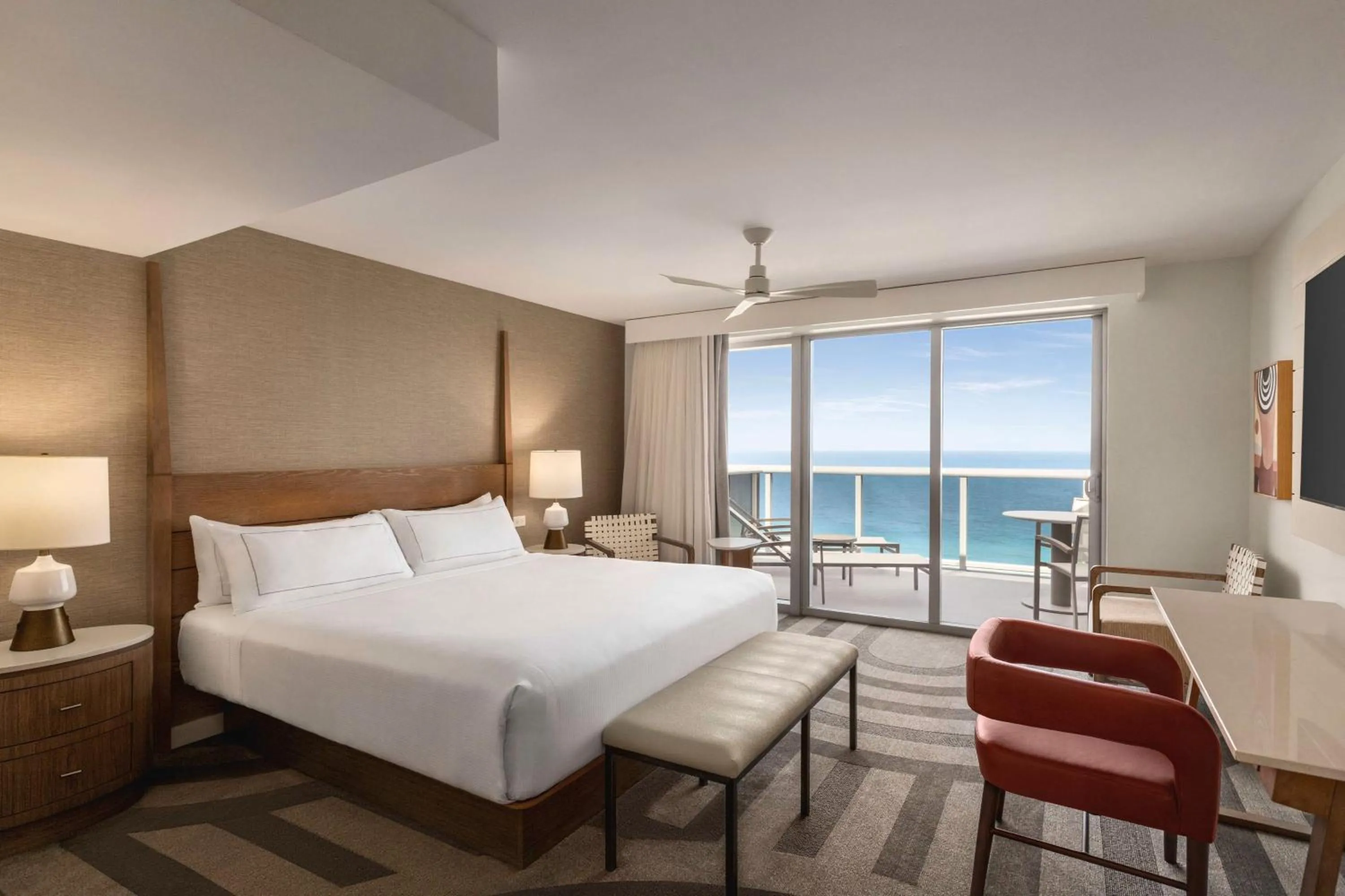 1 King Bed Premium Oceanfront Balcony in Hilton Cabana Miami Beach Resort