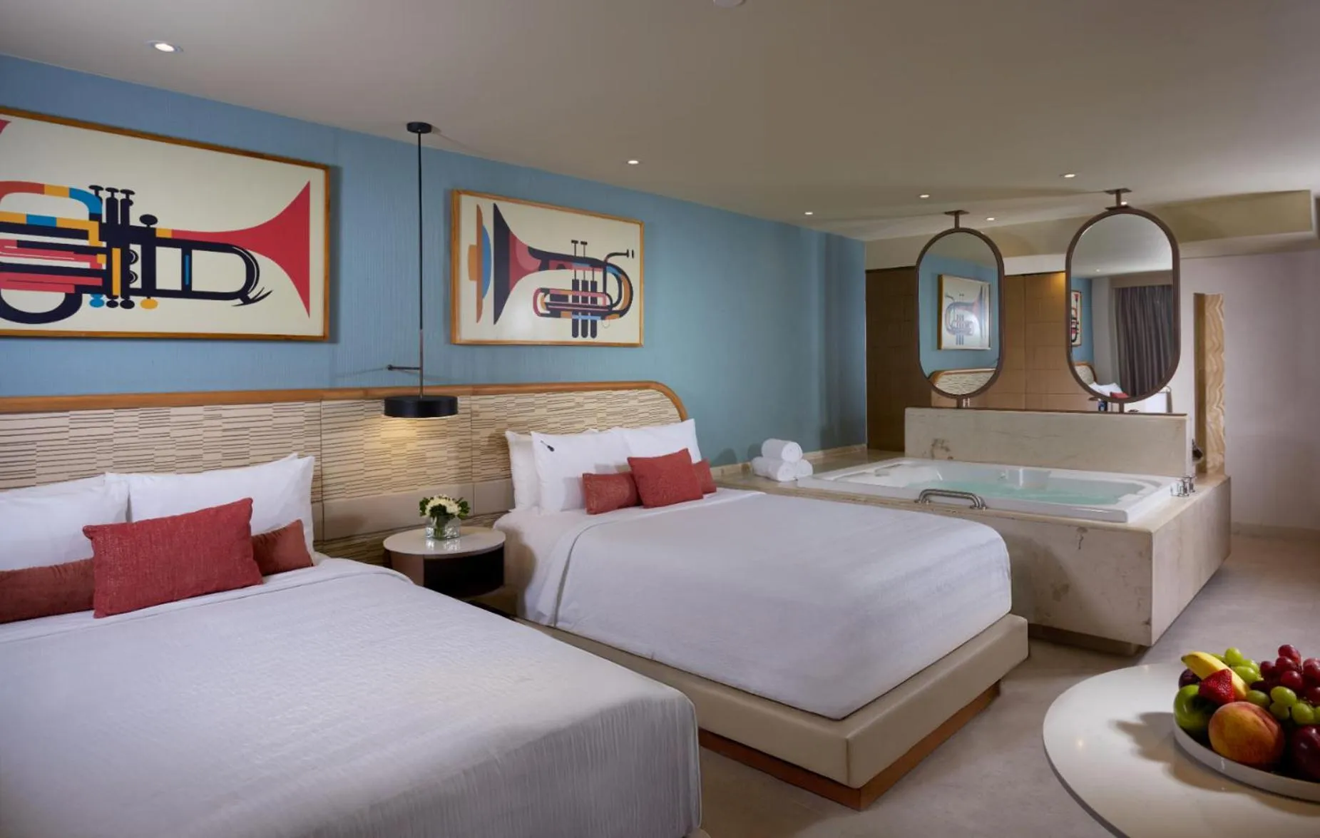 Deluxe Family Ocean View Double Beds - Two Bedroom in Hard Rock Hotel Cancun - All Inclusive