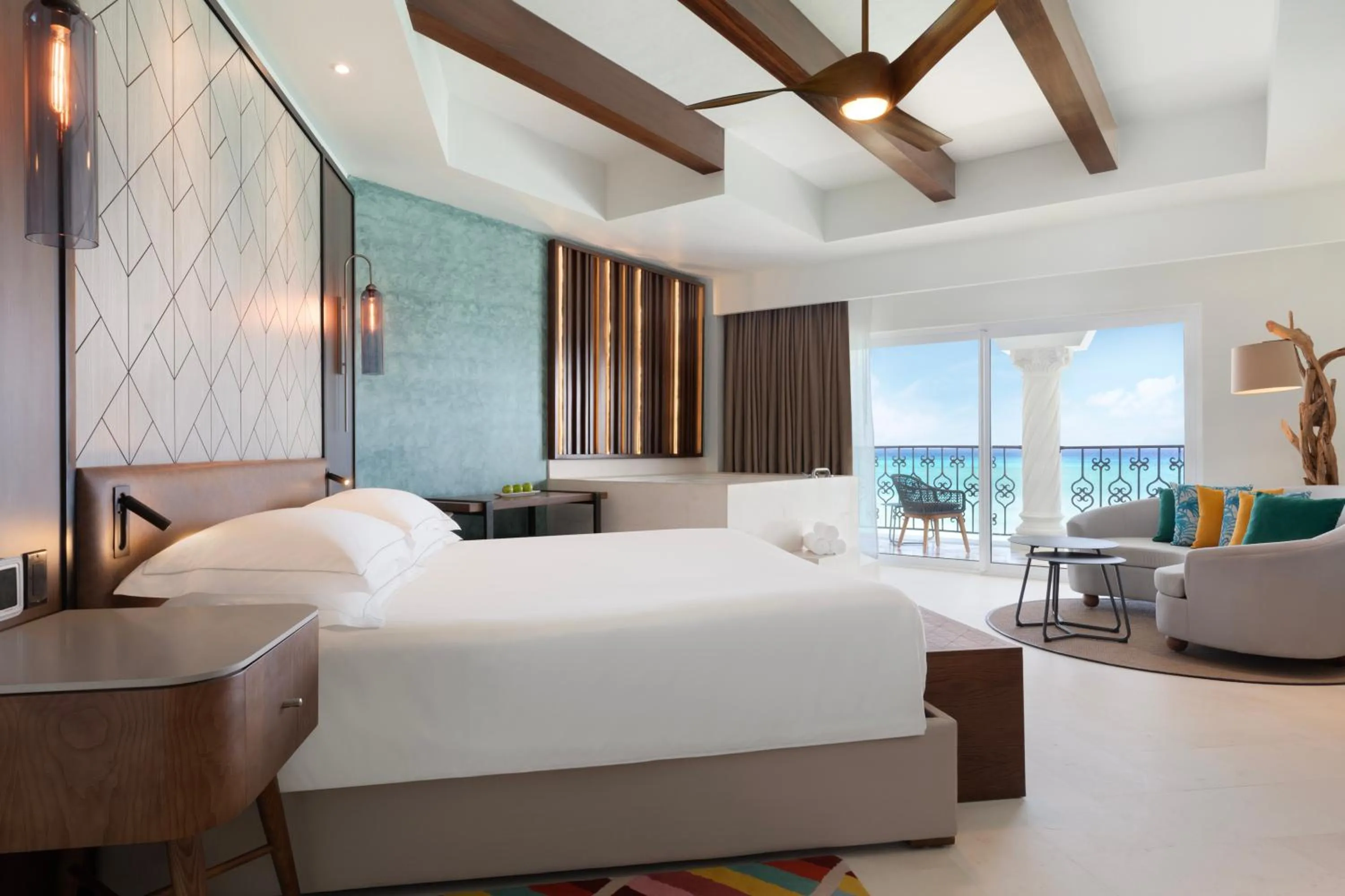 Junior Suite Ocean View - single occupancy - 1 King Bed in Hyatt Vivid Playa Del Carmen All-Inclusive Adult Only Resort