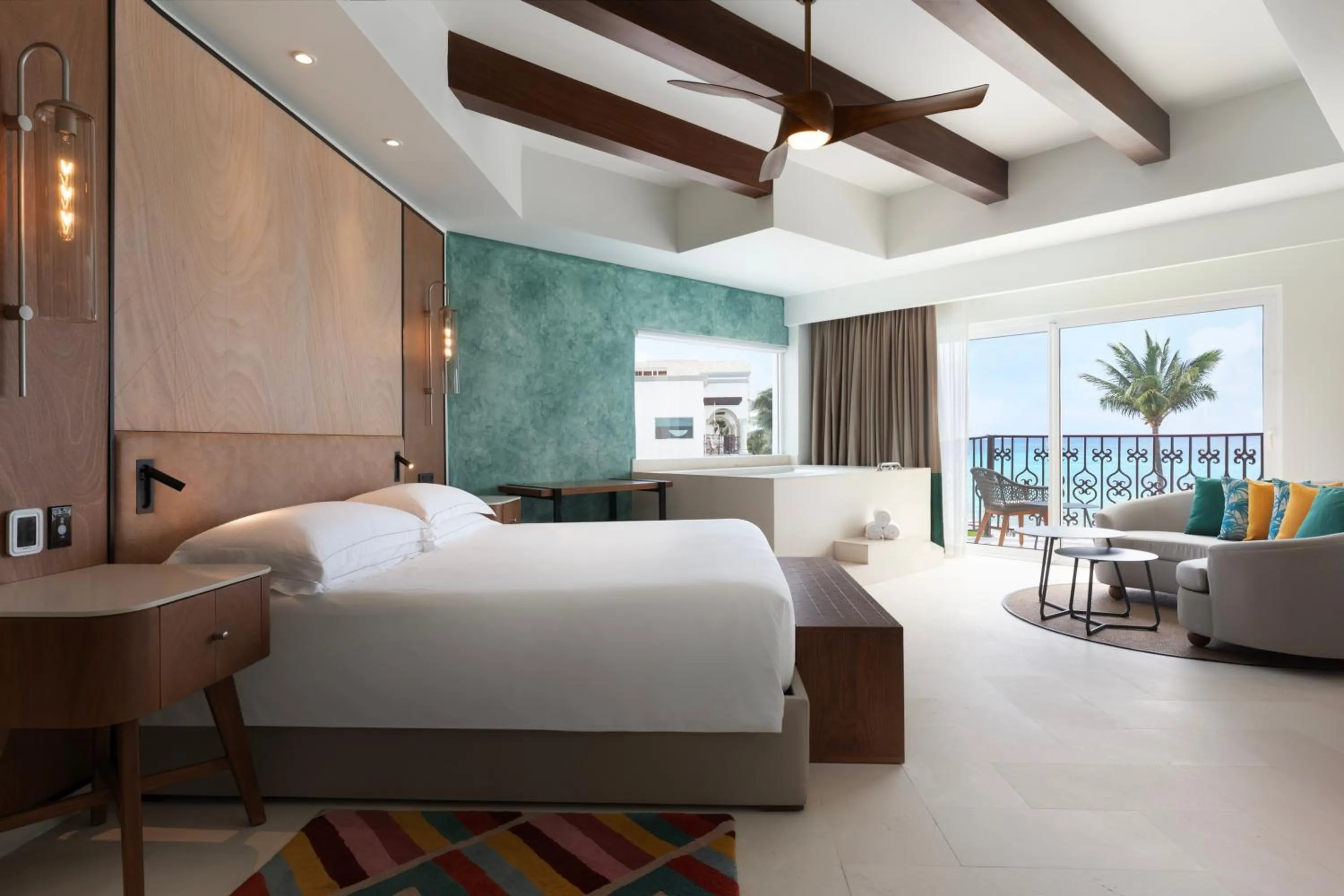 One-Bedroom Suite Oceanfront - single occupancy - 1 King Bed in Hyatt Vivid Playa Del Carmen All-Inclusive Adult Only Resort