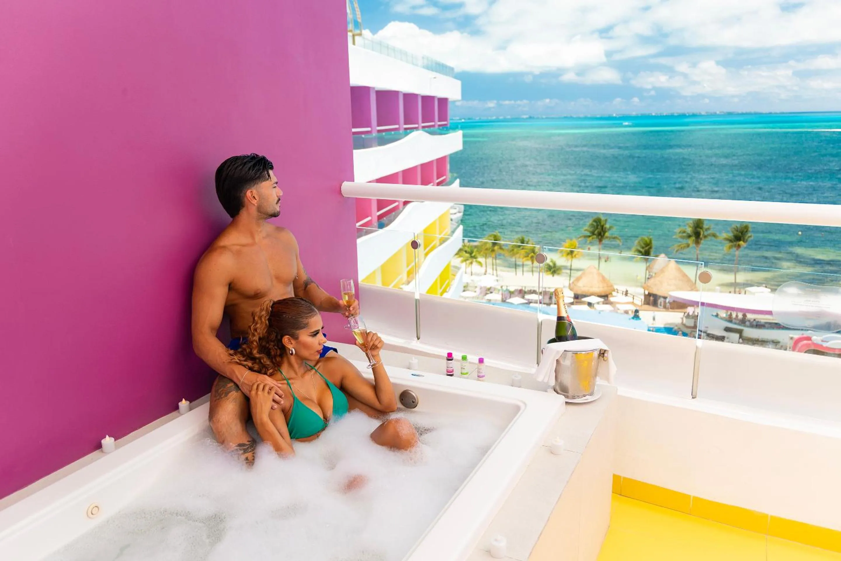 Lush Tower Oceanfront Suites in Temptation Cancun Resort - All Inclusive - Adults Only