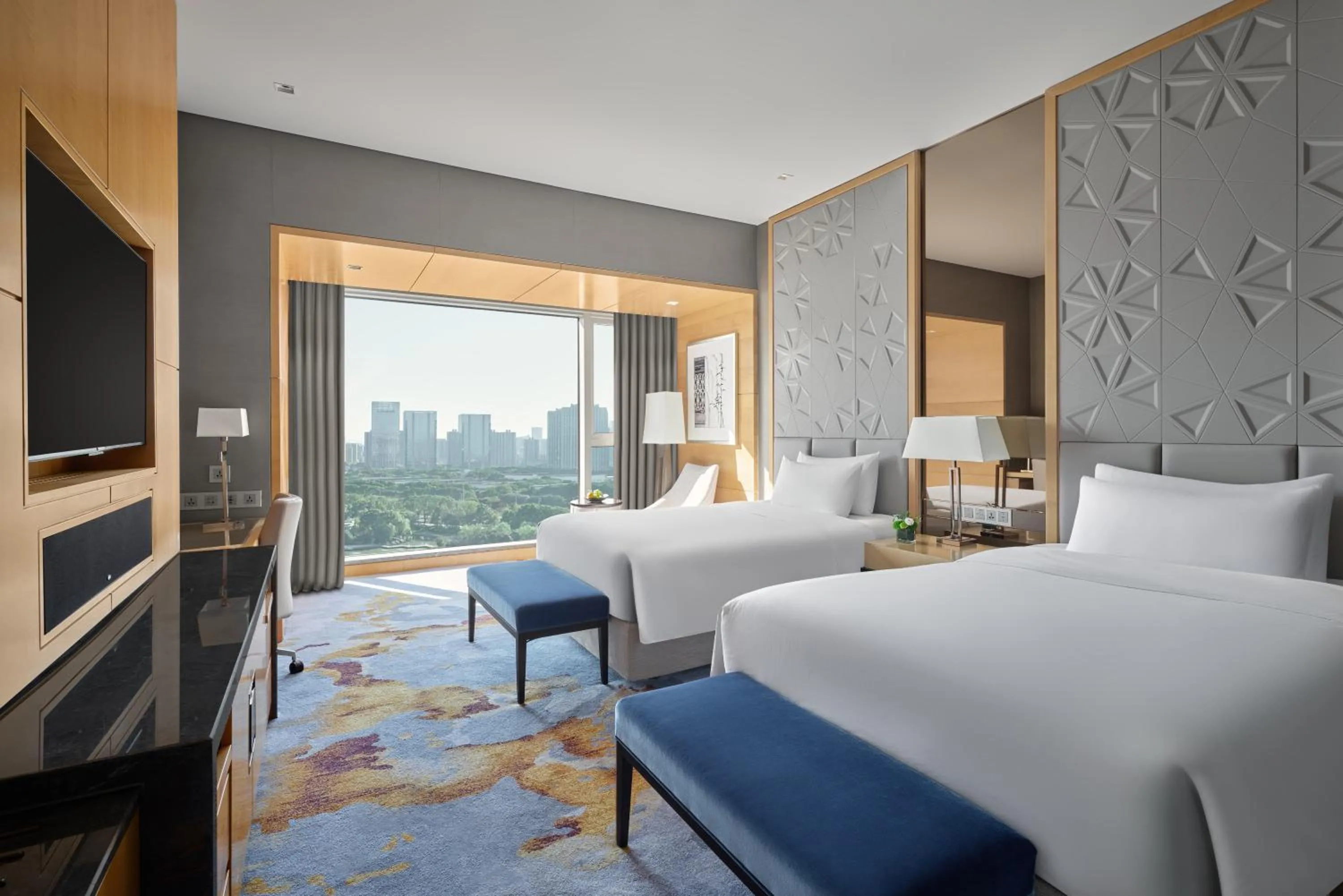 Premium Double Room with Two Double Beds and River View in The Azure Ningbo, Vignette Collection