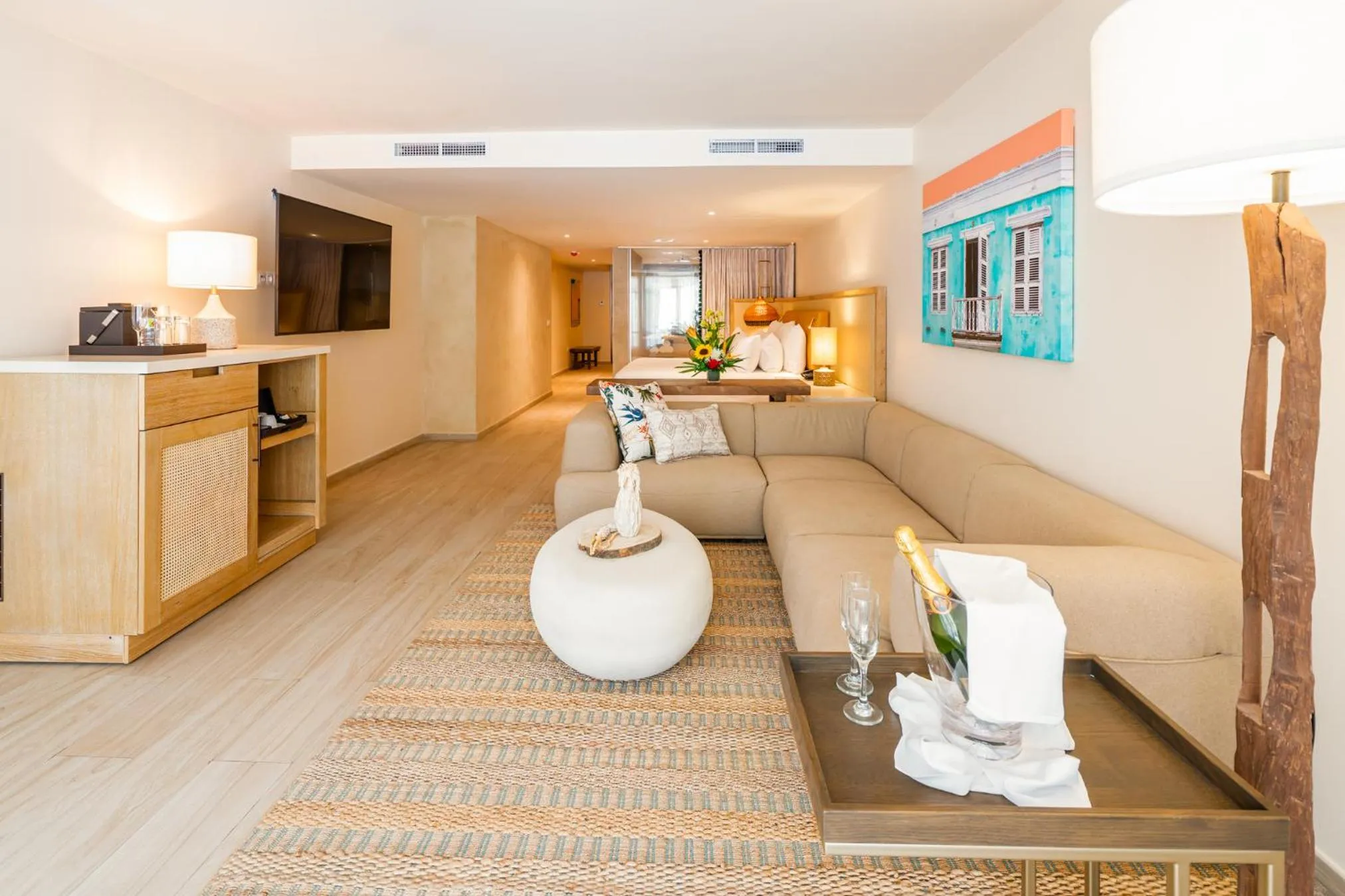 Master Suite with Pool View Queen Beds in Zoetry Curacao