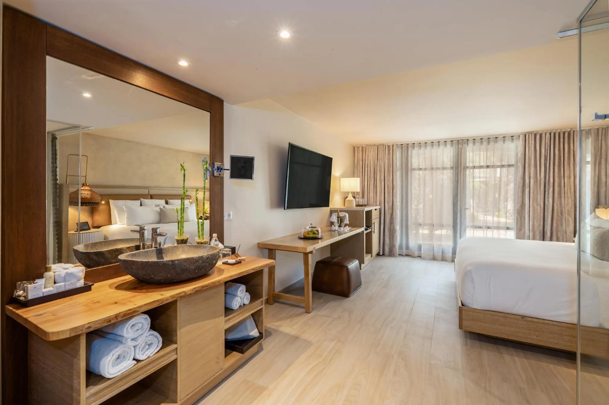 Junior Suite with Pool View King Beds in Zoetry Curacao