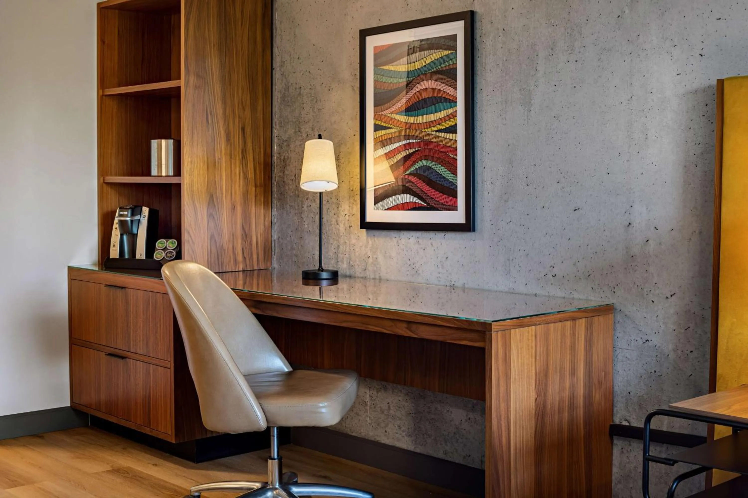 King Room with Roll-In Shower - Mobility/Hearing Accessible in The LOOM Hotel, Tapestry Collection by Hilton