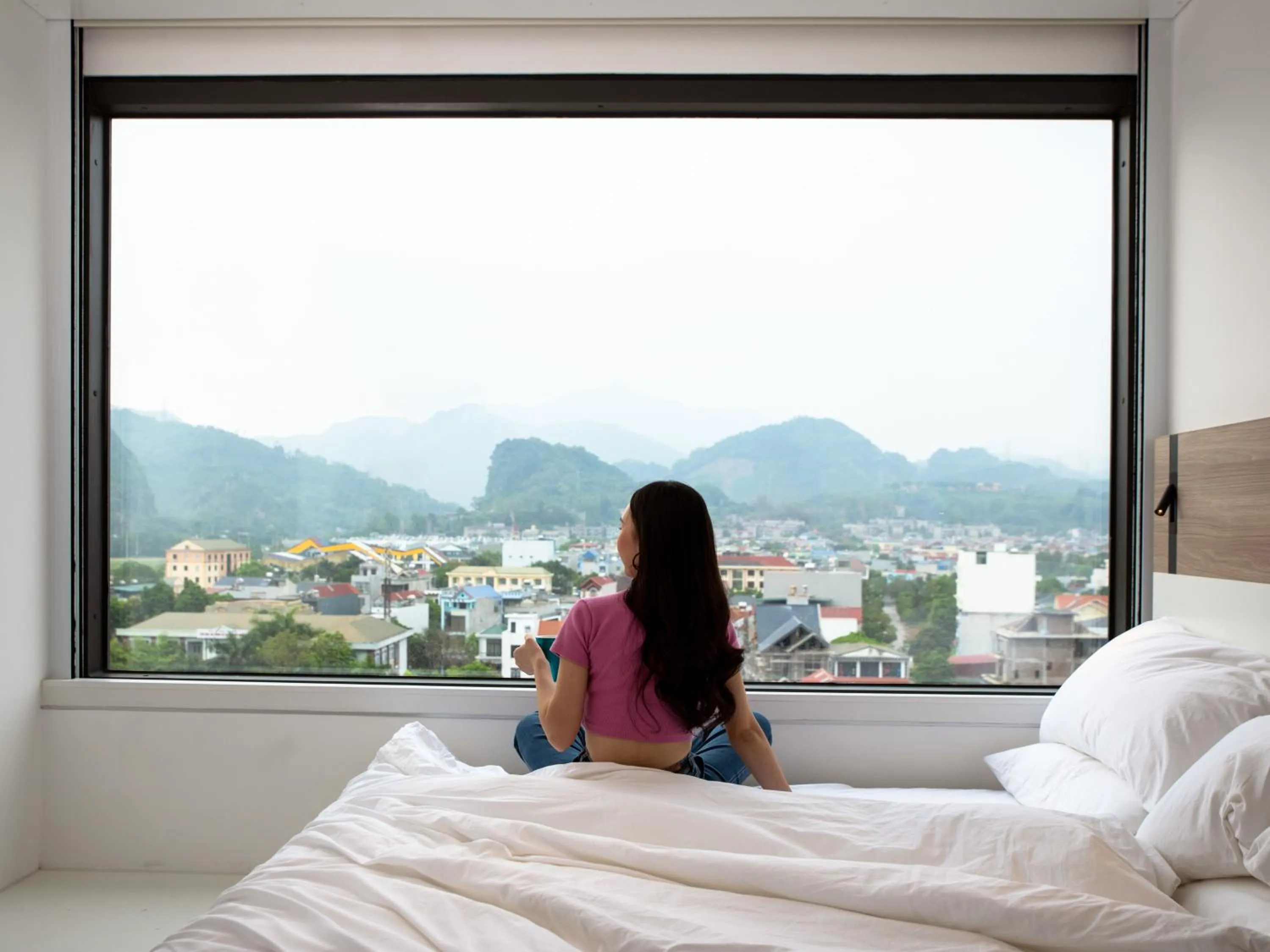 City view, Bed in SOJO Hotel Hoa Binh