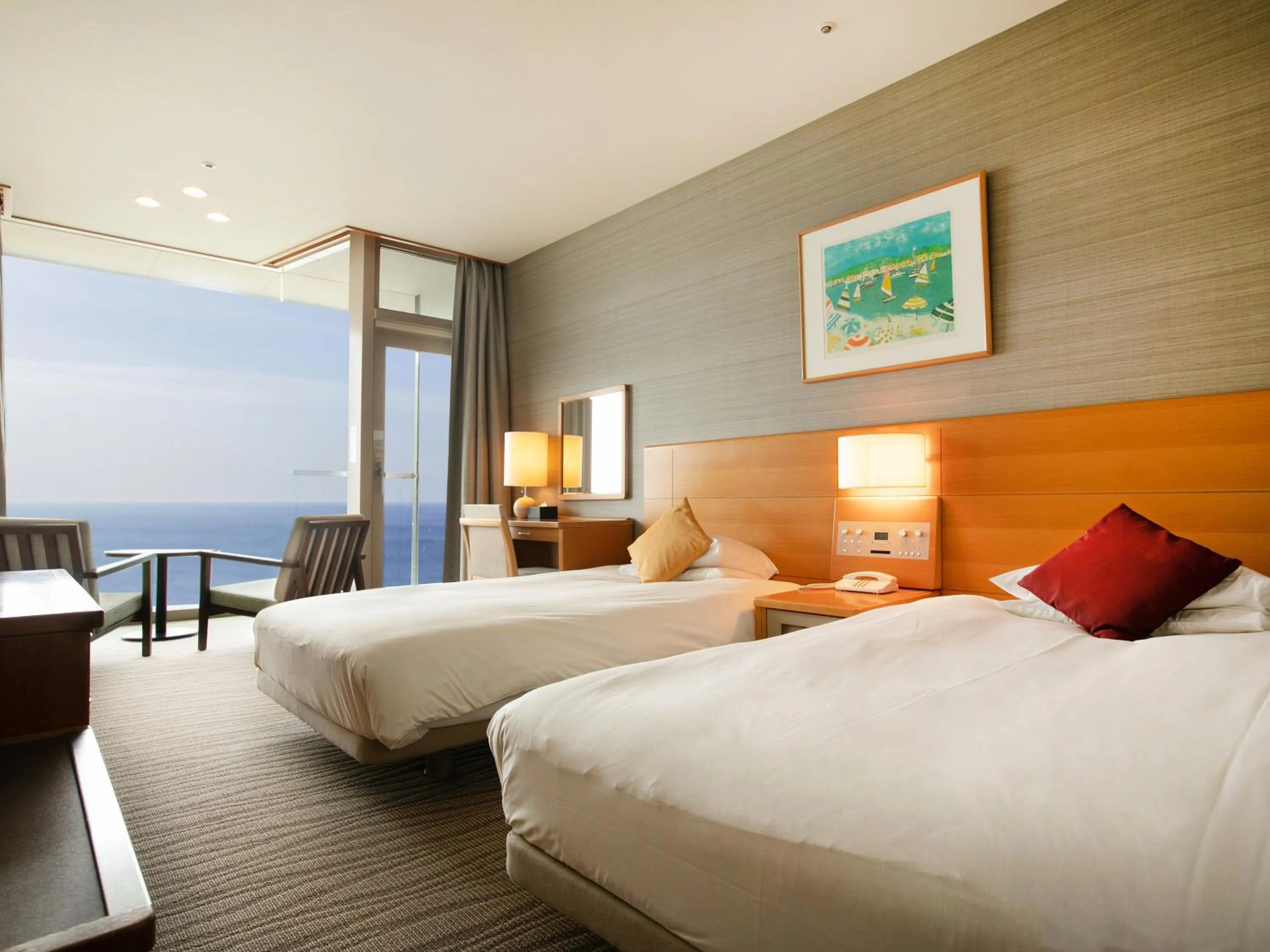 Twin Room B with Sagami Bay View - Non-Smoking in Kamakura Prince Hotel
