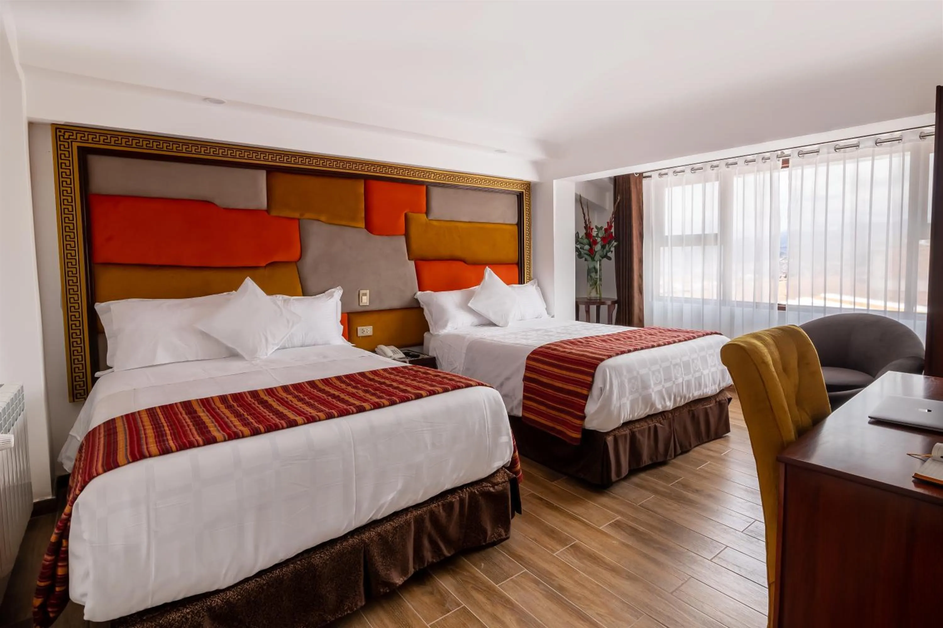 Twin Room with Two Double Beds in Hotel Hacienda Cusco Centro Historico