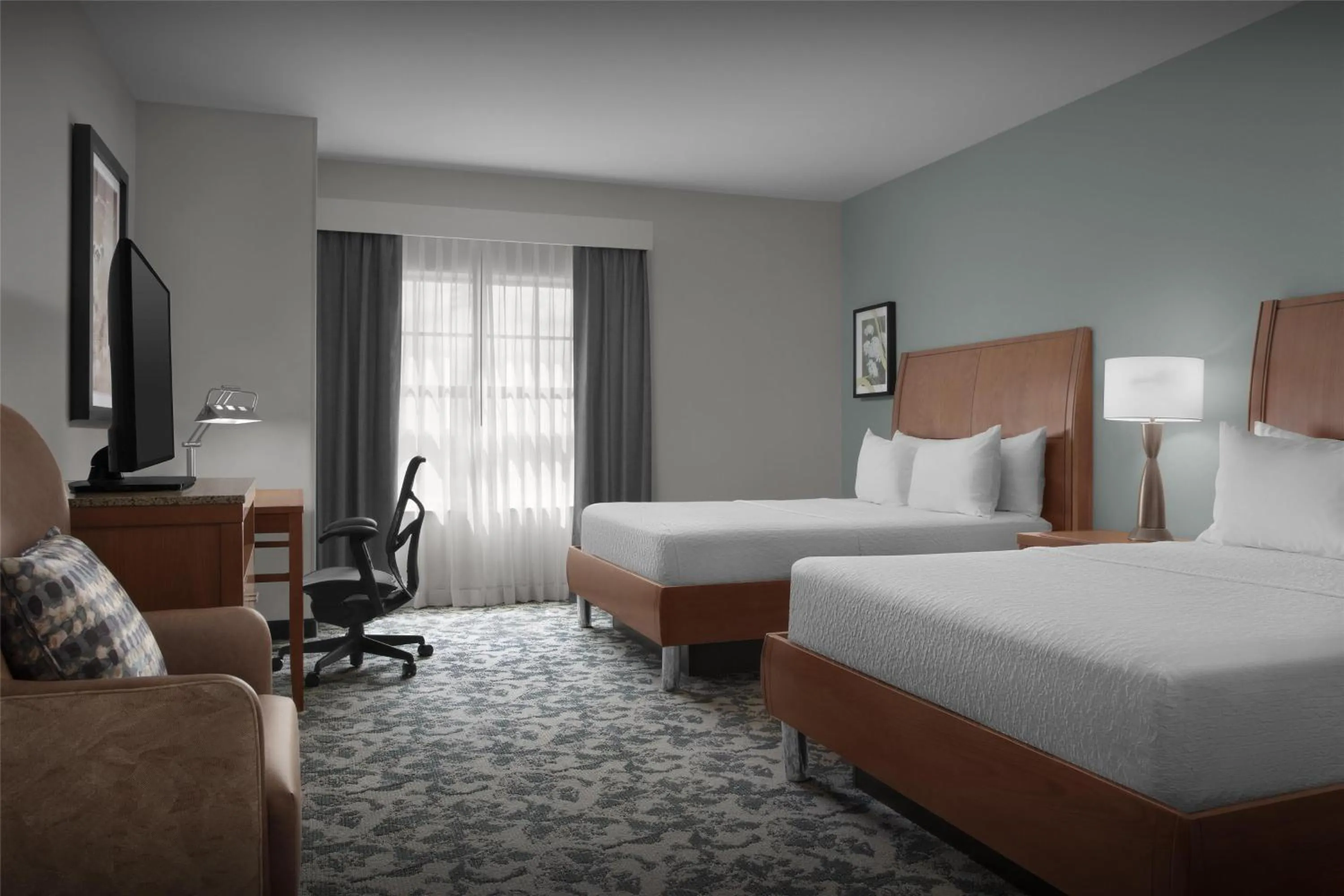 Queen Room with Two Queen Beds, Park View and Mobility Accessible Tub in Hilton Garden Inn Oklahoma City/Bricktown