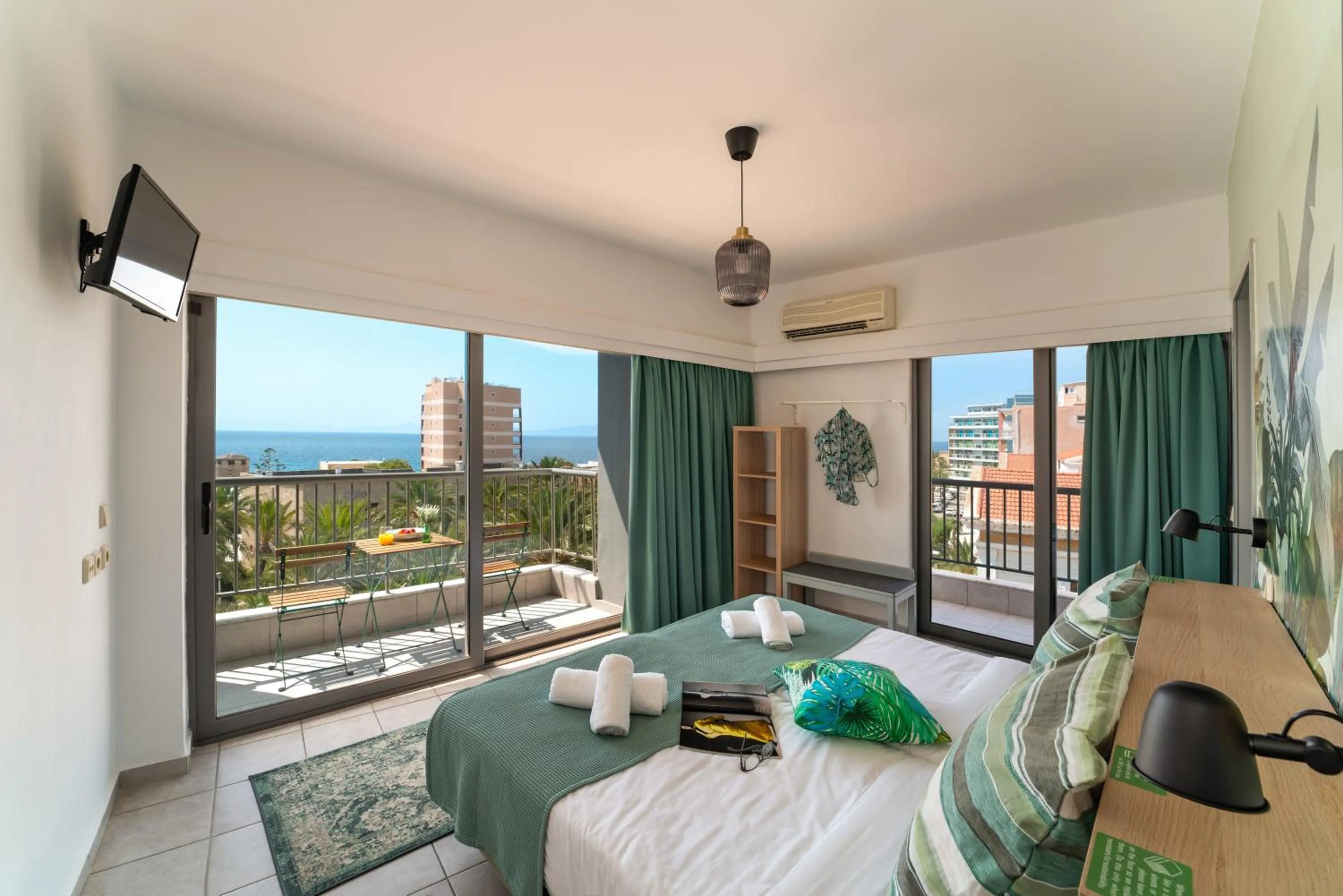 Quadruple Room with Sea View in STAY Rhodes Hotel