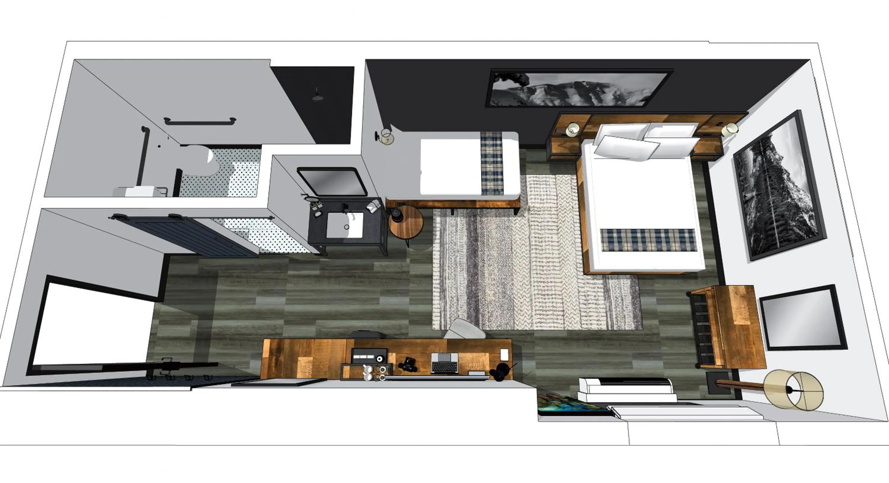 Queen Room with Two Queen Beds - Disability Access in Gravity Haus