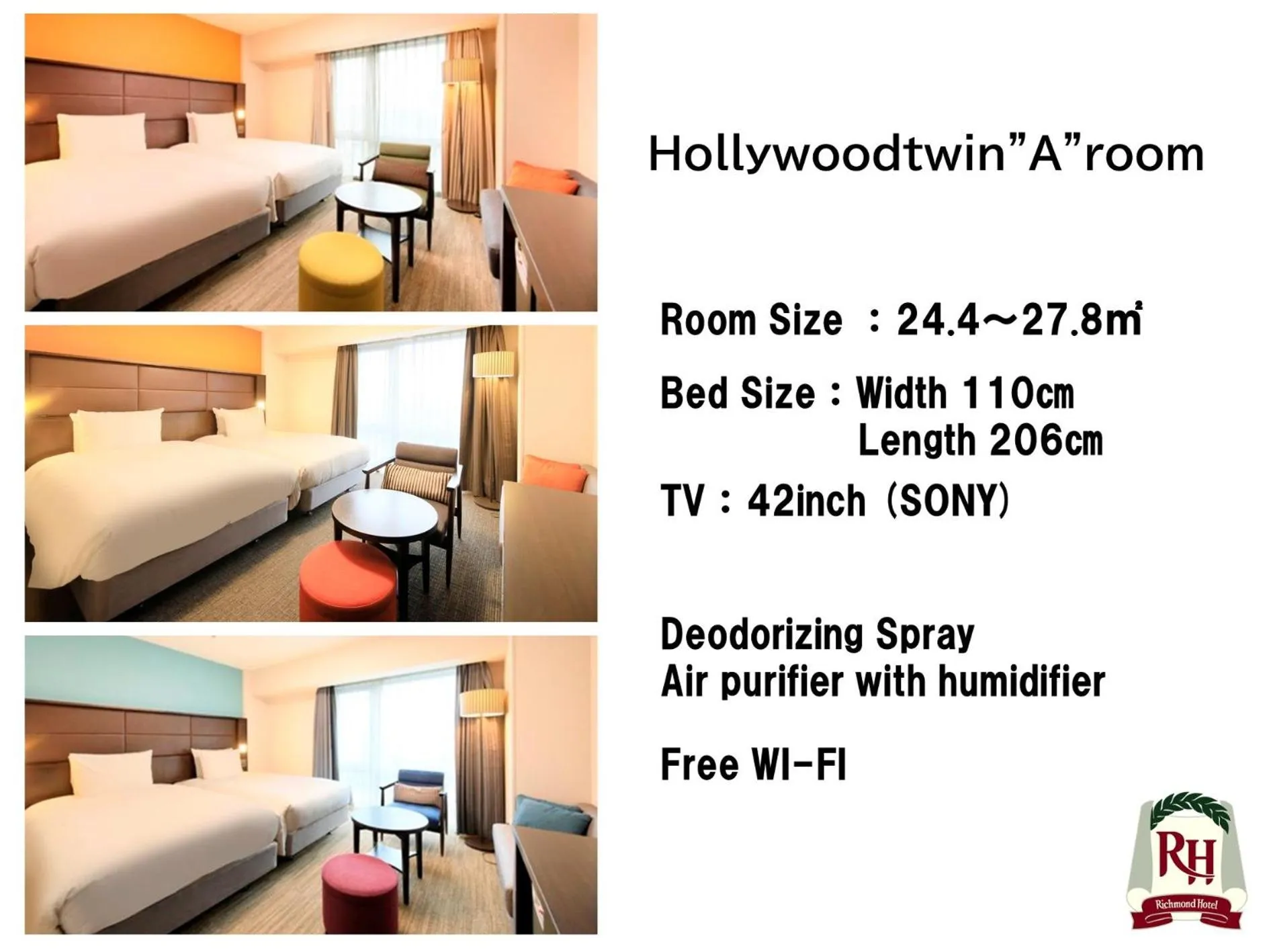 Standard Twin Room in Richmond Hotel Namba Daikokucho