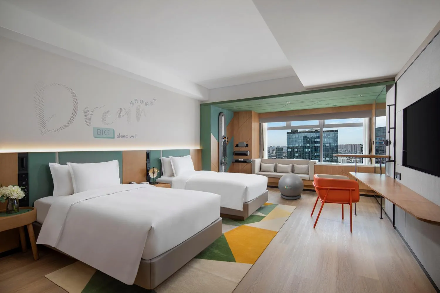 Premium Double Room with Two Double Beds in EVEN Hotel Chengdu Jinniu by IHG