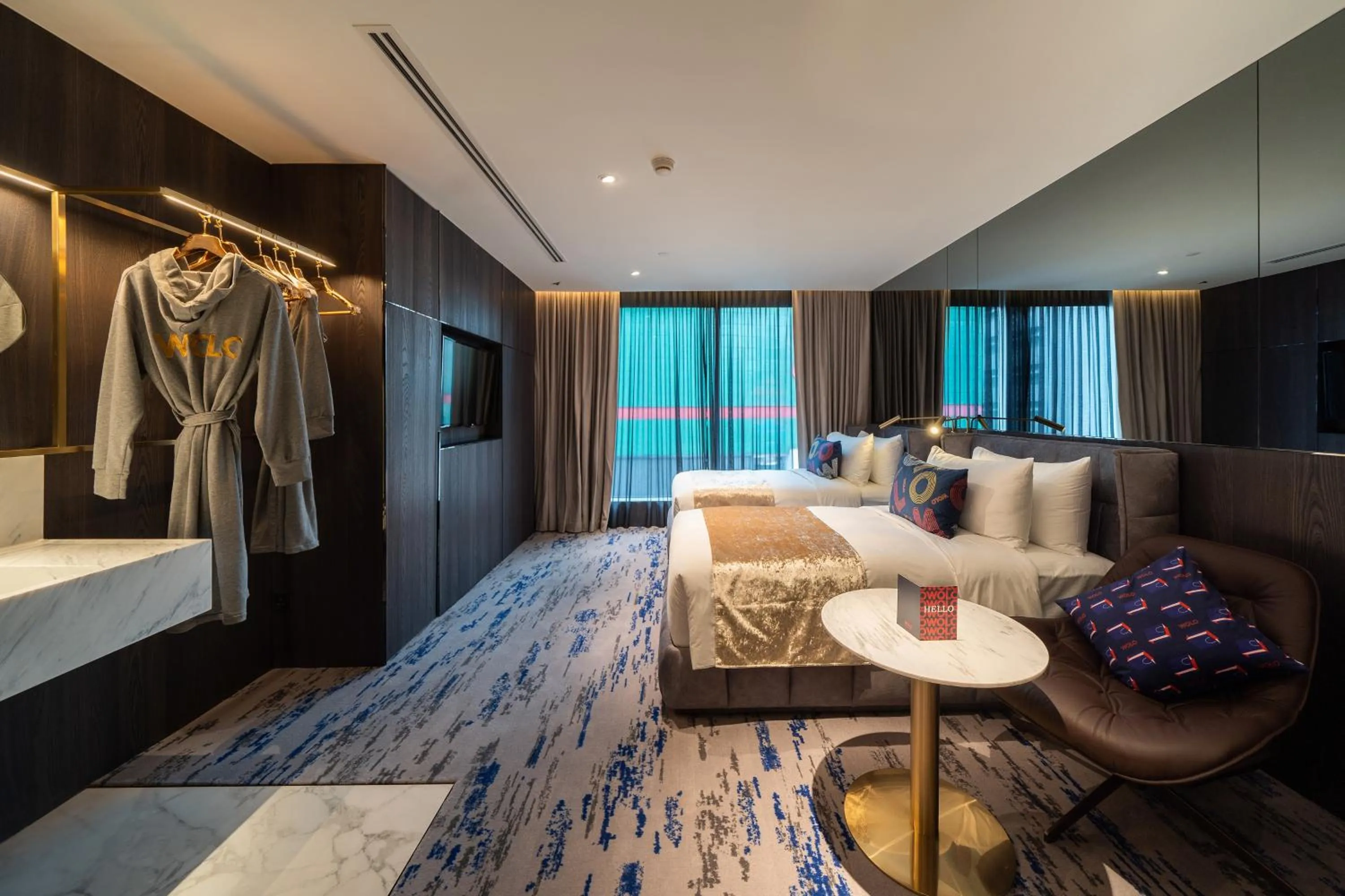 Gold Twin with window in WOLO Kuala Lumpur