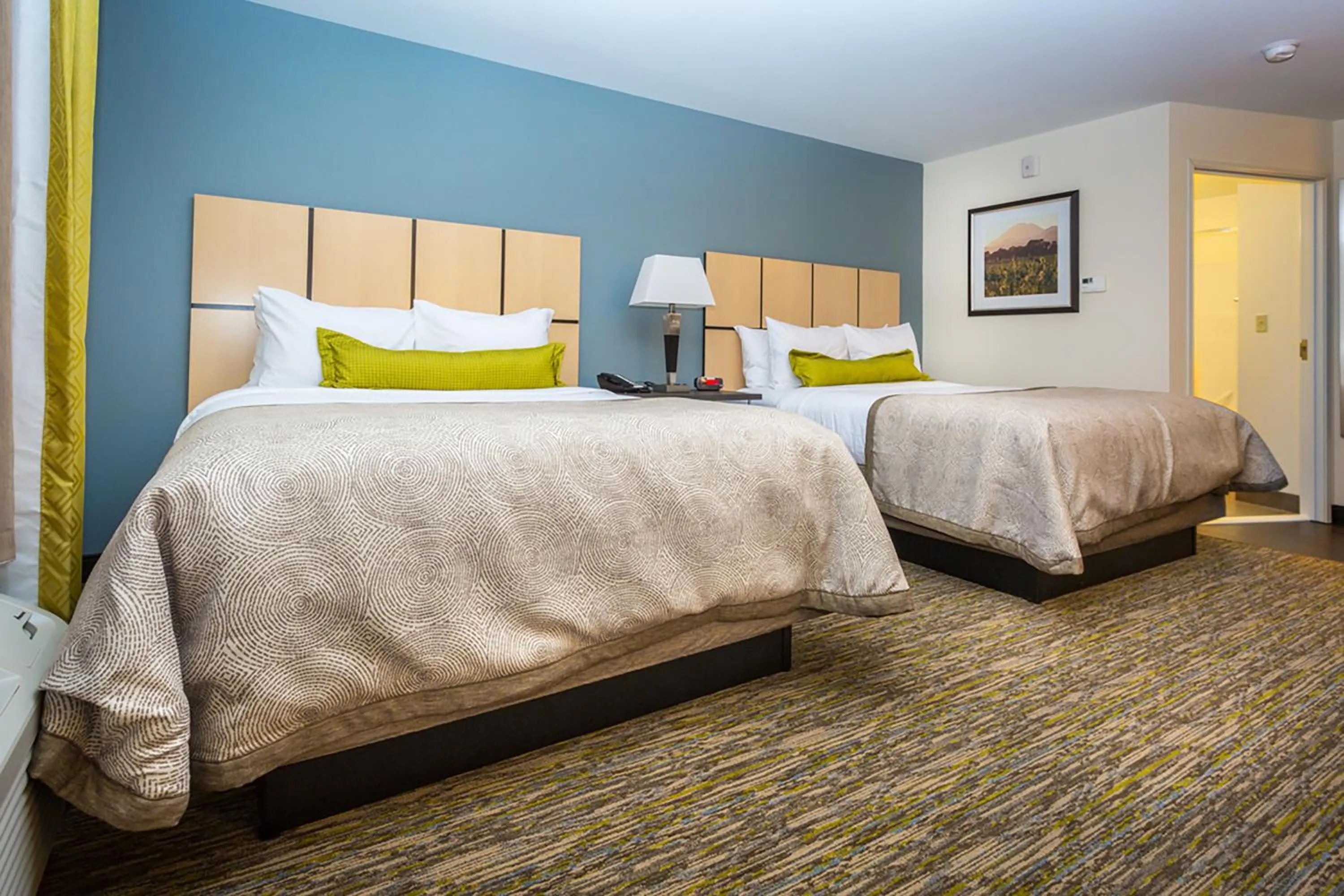 Queen Studio with Two Queen Beds - Hearing Accessible, Full Kitchen, Sofa Bed in Candlewood Suites Sidney by IHG