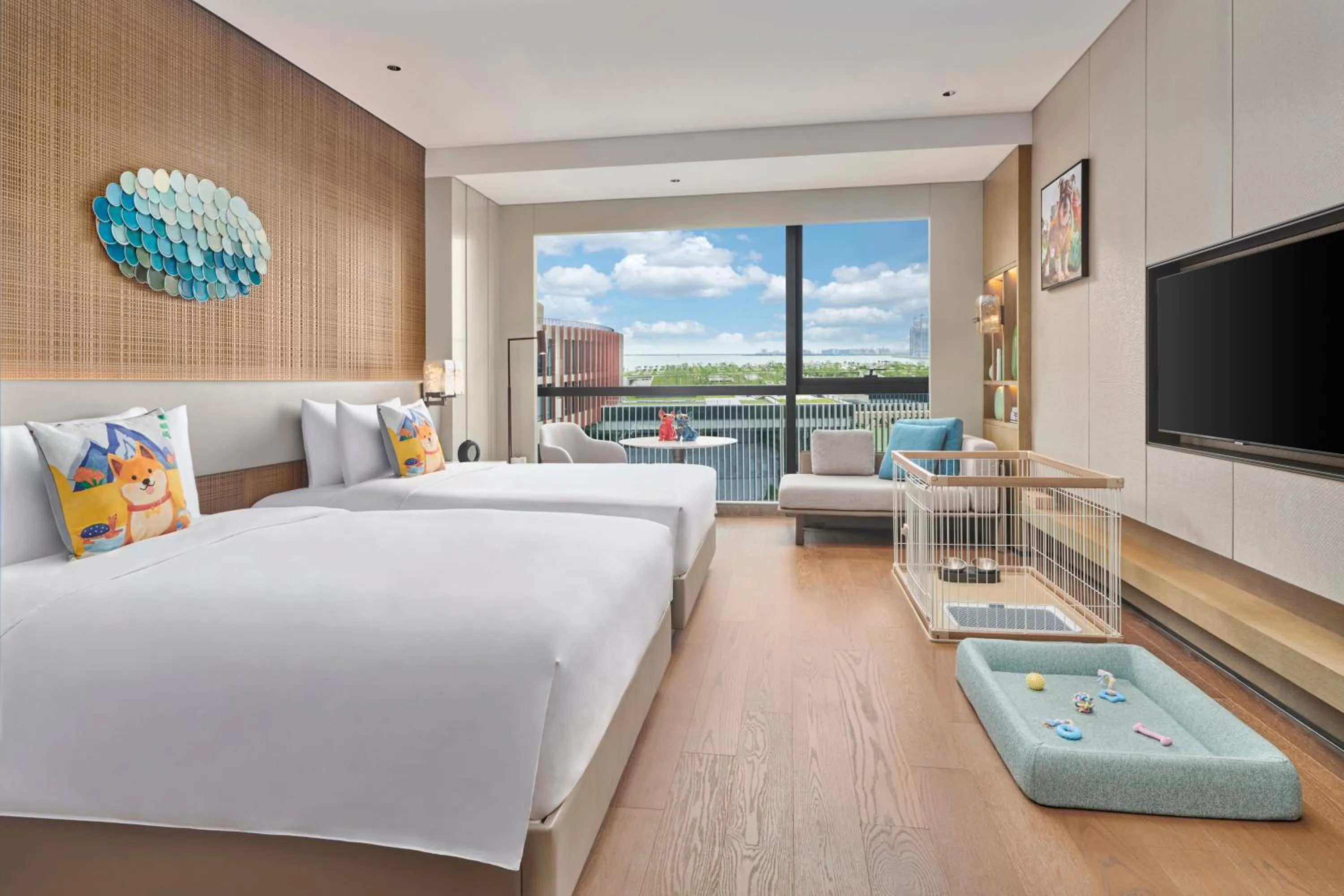 Dog-friendly Garden View Twin in Artyzen Lingang Shanghai