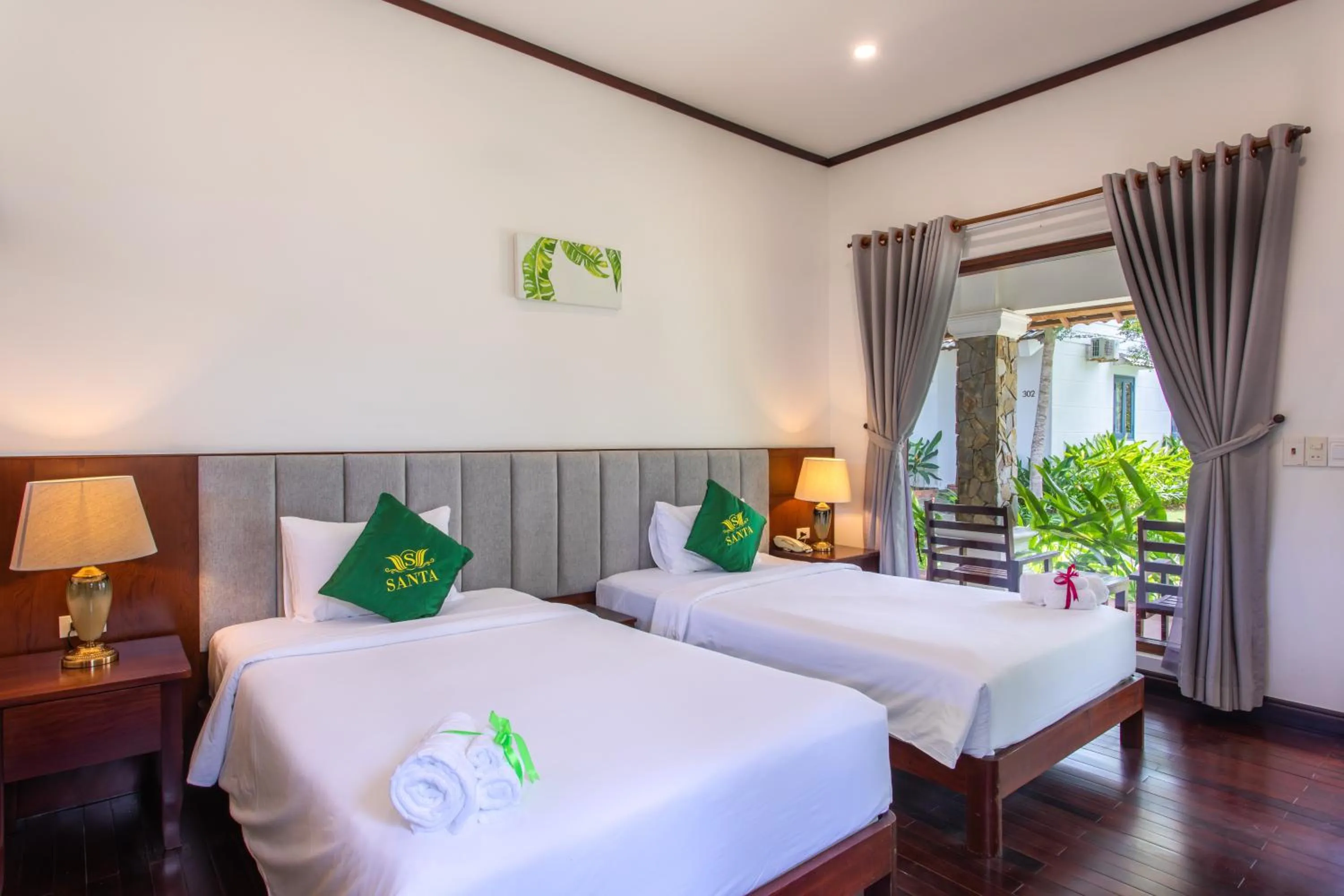 Twin Room with Garden View in Santa Garden Resort