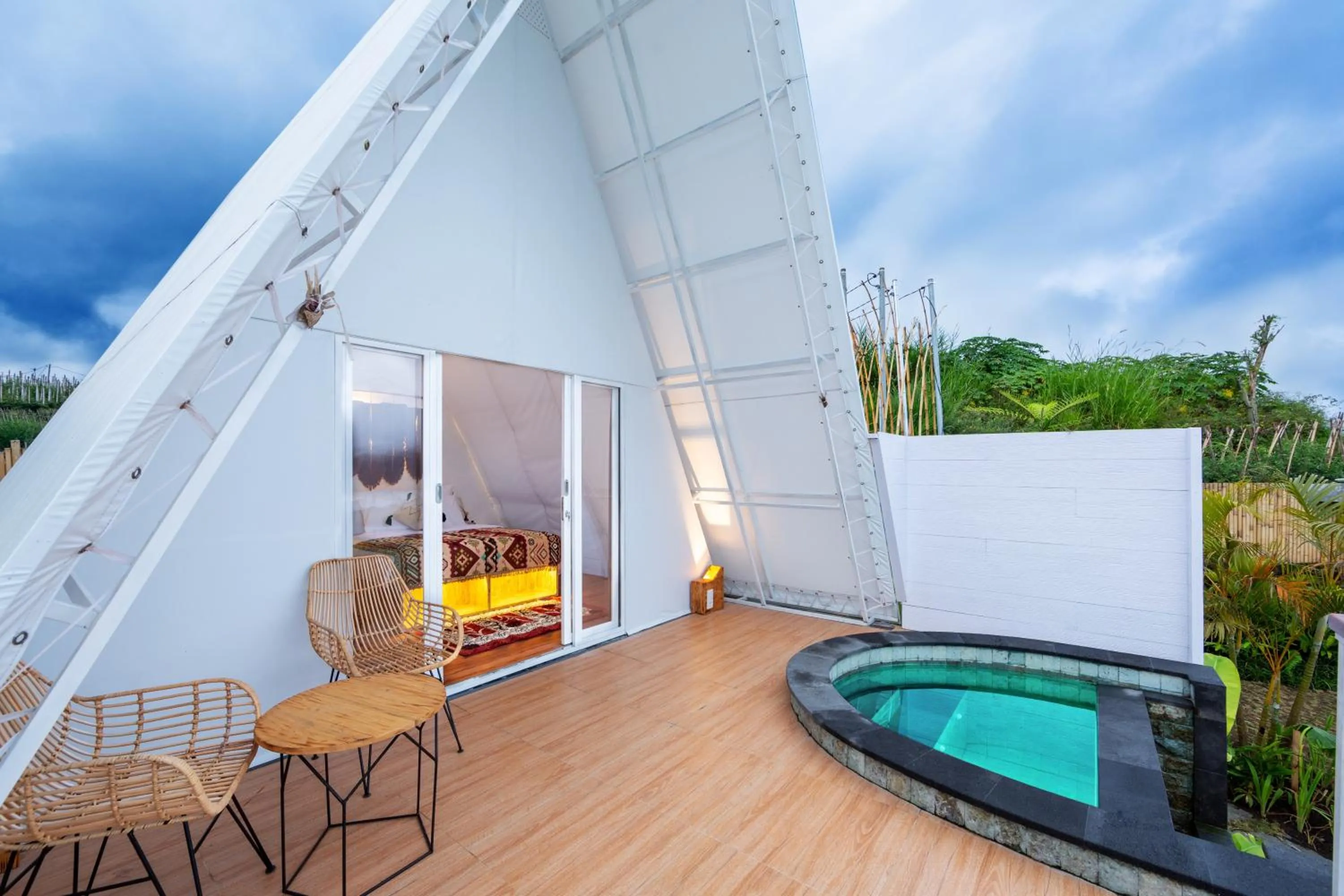 Suite Tent with Private Plunge Pool in The Dewi Kintamani Luxury Glamping and Natural Hotspring