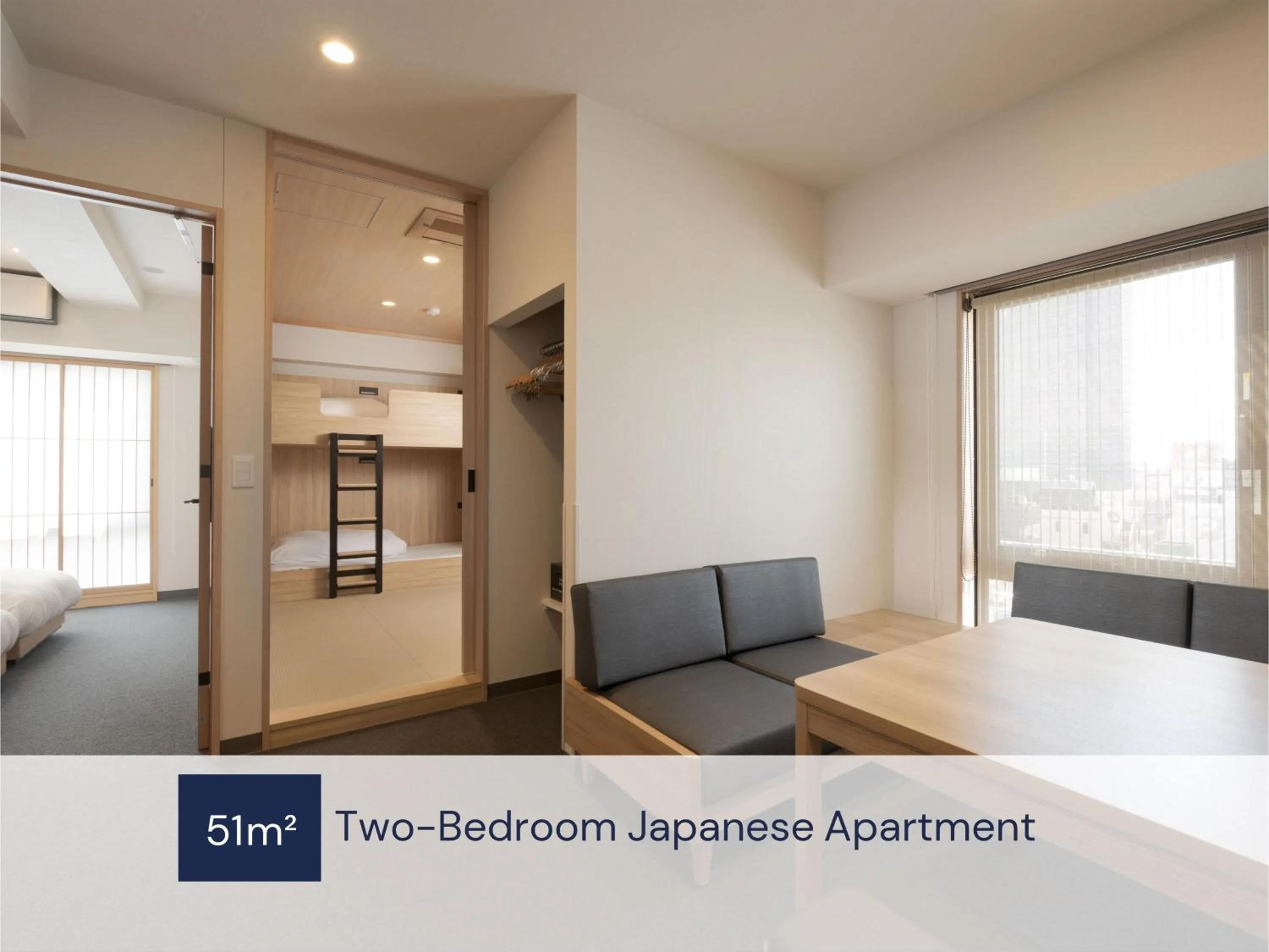 Two-Bedroom Japanese Apartment in MIMARU Osaka Namba Station