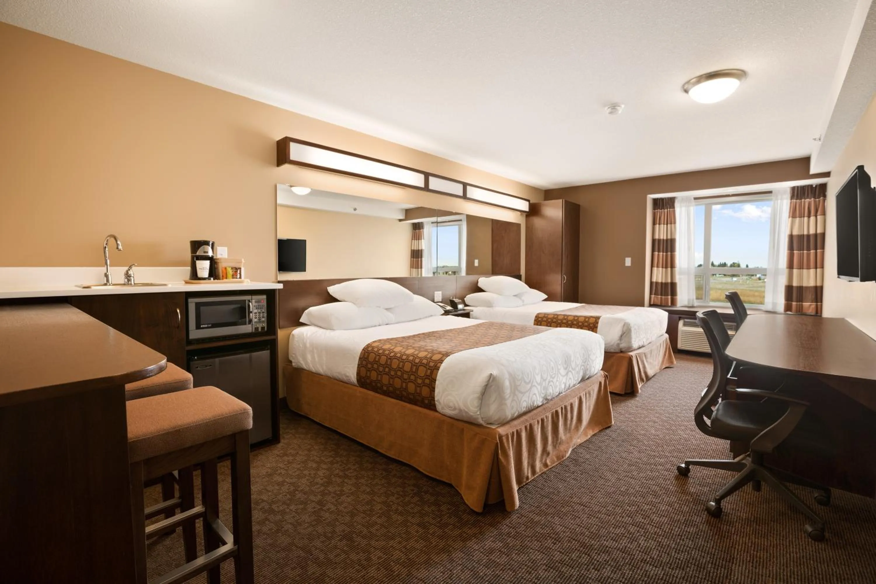 Queen Room with Two Queen Beds - Disability Access/Non-Smoking in Microtel Inn & Suites by Wyndham Blackfalds