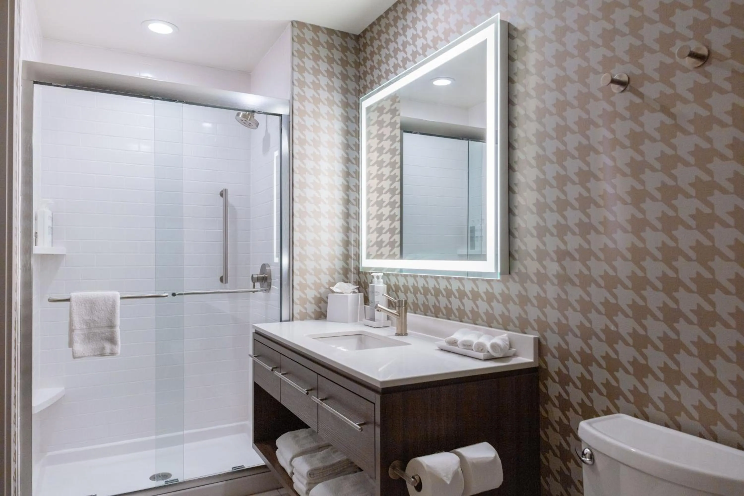 Queen Studio Suite with Roll-In Shower - Mobility Accessible in Home2 Suites By Hilton St Louis Downtown