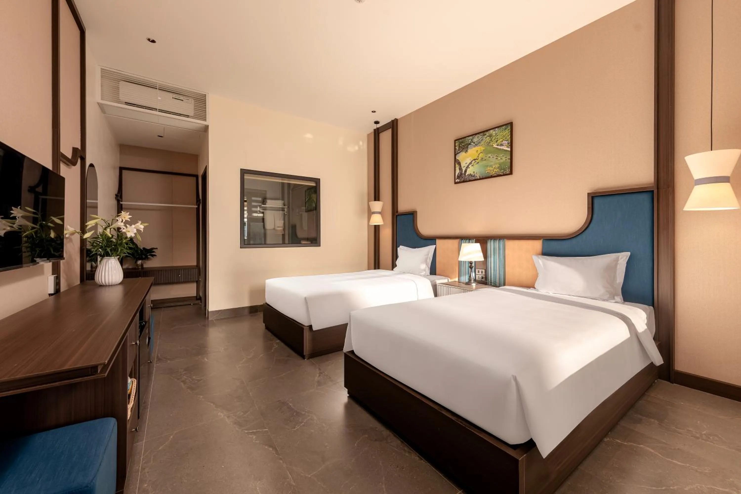 Superior Twin Room with Garden View in Tam Coc Center Luxury Hotel & Villa
