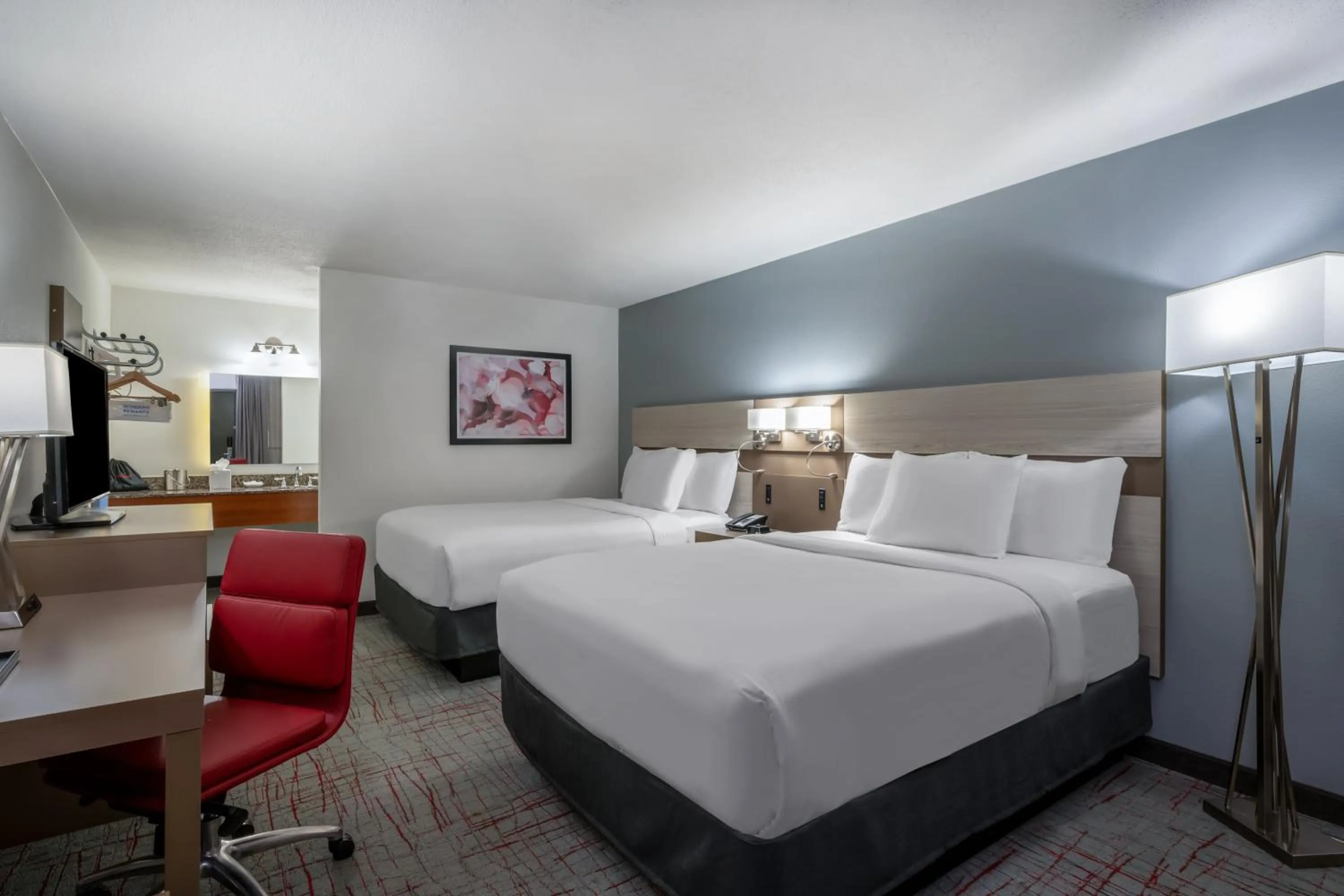 Queen Room with Two Queen Beds - Non-Smoking in Wyndham Garden Columbia-Ft Jackson