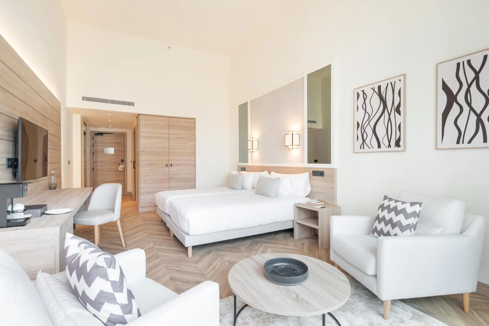 Double or Twin Room with Side Sea View in Attica21 Vigo 4 Superior