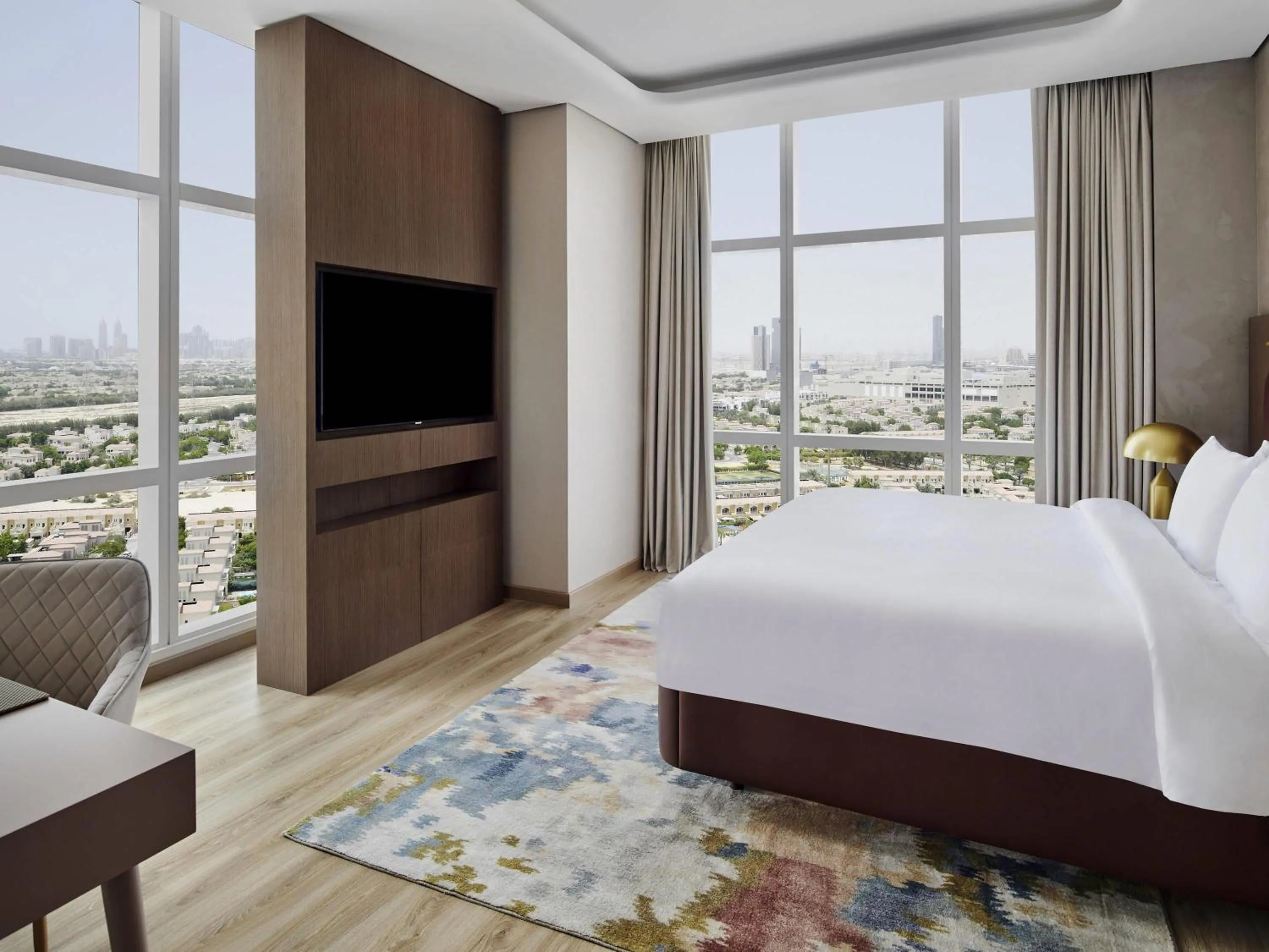 Deluxe King Suite with Panoramic City View (Free Shuttle to the Beach, Mall & Metro Station) in Movenpick Jumeirah Village Triangle