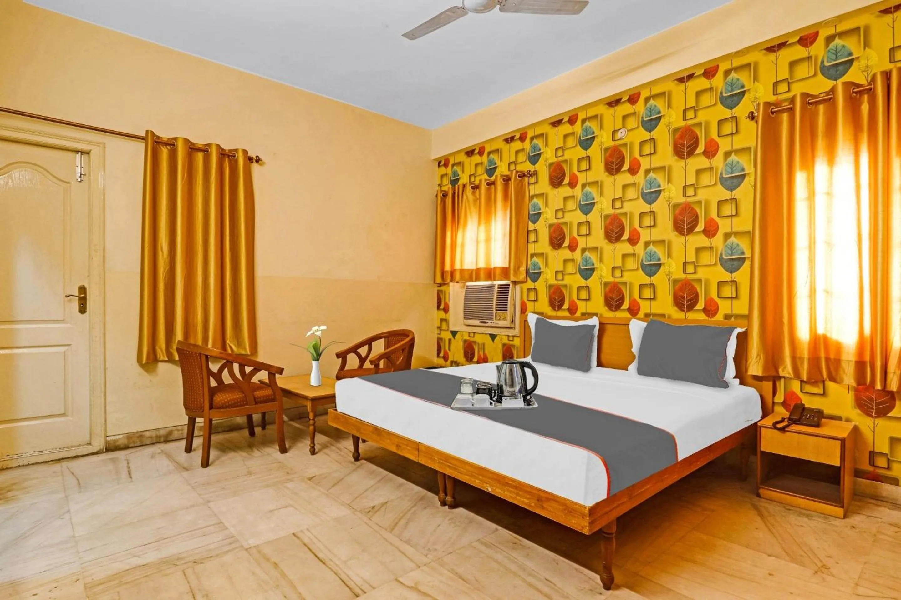 Double Room with Balcony - single occupancy in Capital O Samrat Palace Near Nampally Station