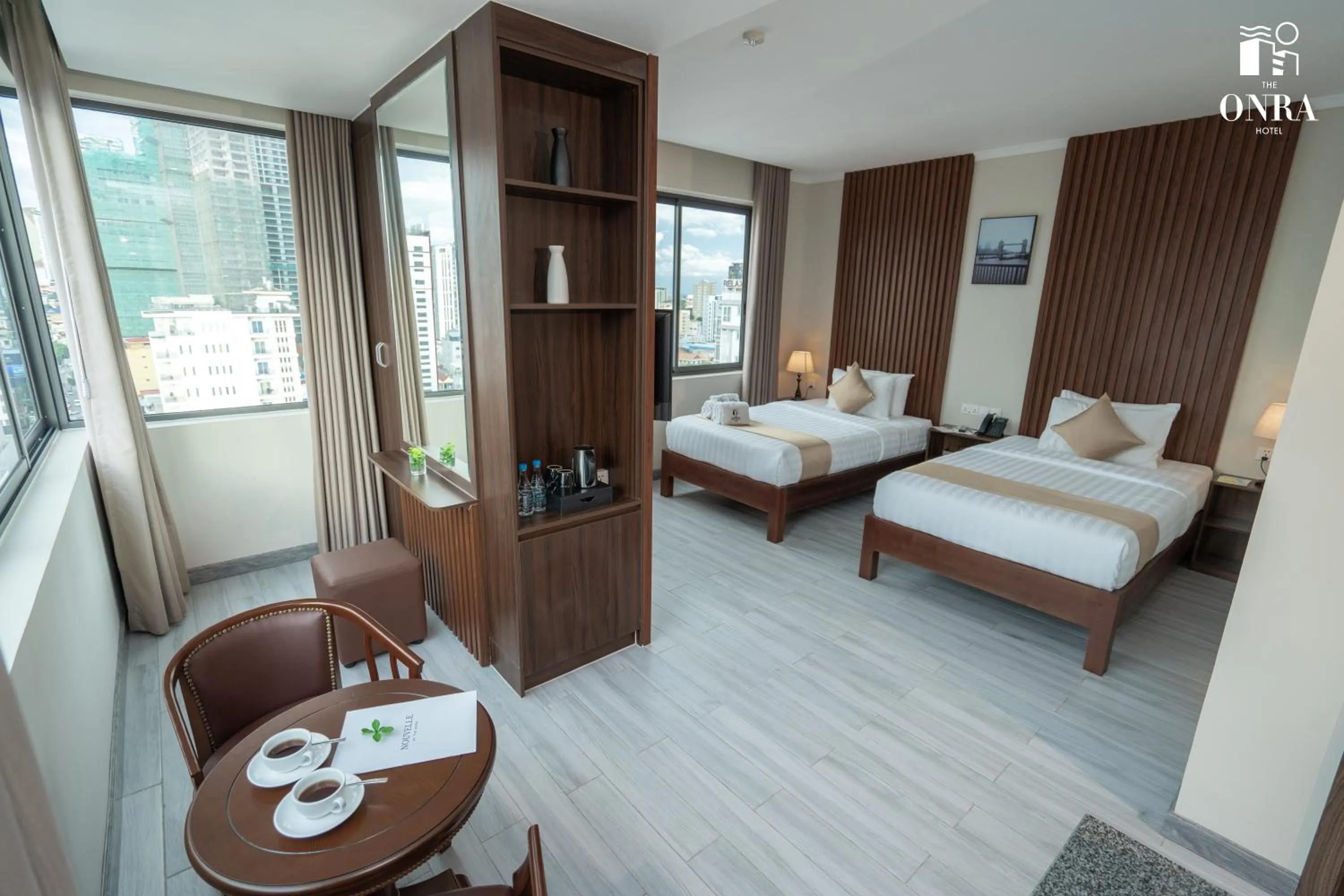 Panoramic City View Twin Room in The ONRA Hotel