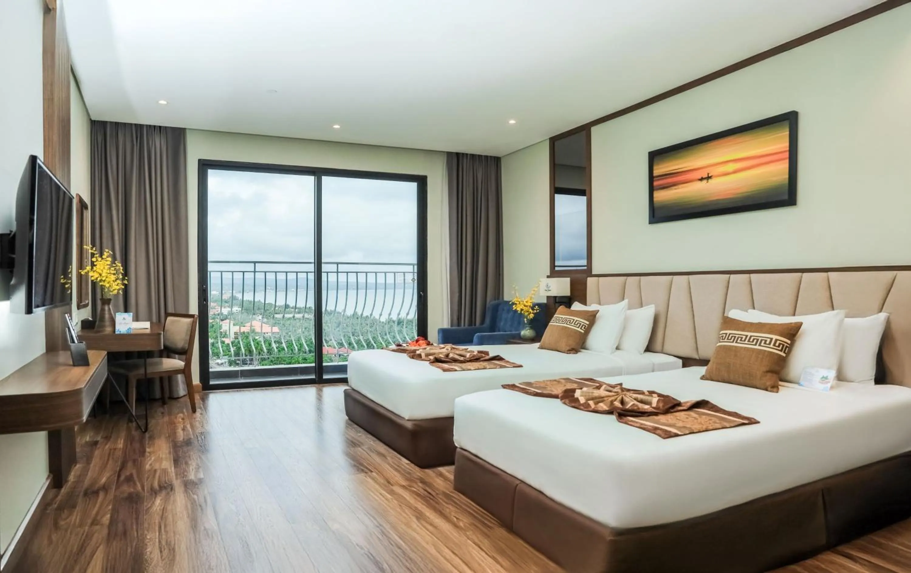 Deluxe Twin Sea view with Balcony in Vipol Mui Ne Hotel & Spa