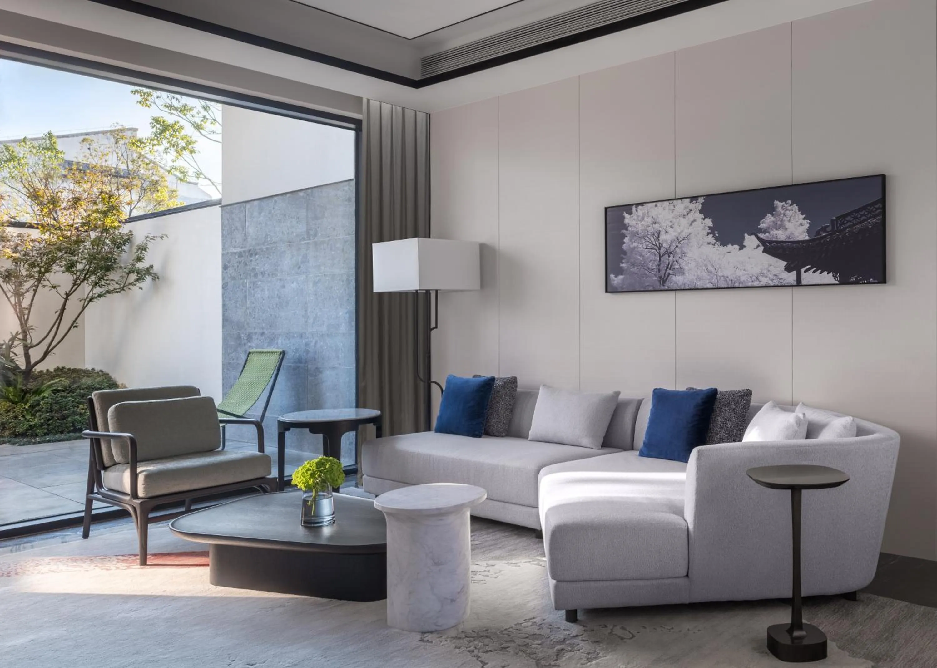 One-Bedroom King Suite with Outdoor Living Area in Kimpton Bamboo Grove Suzhou by IHG
