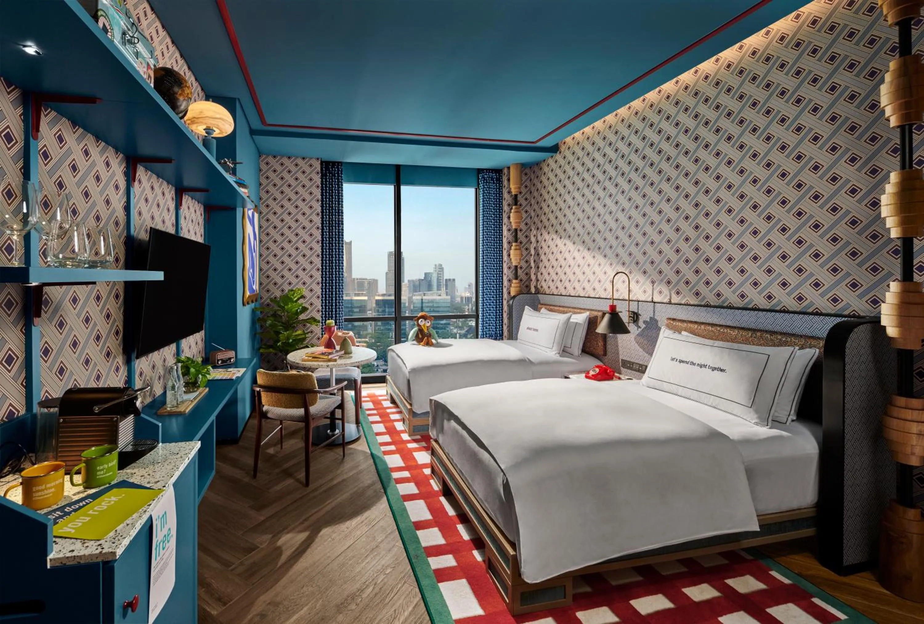 Twin Room in 25hours Hotel Jakarta The Oddbird