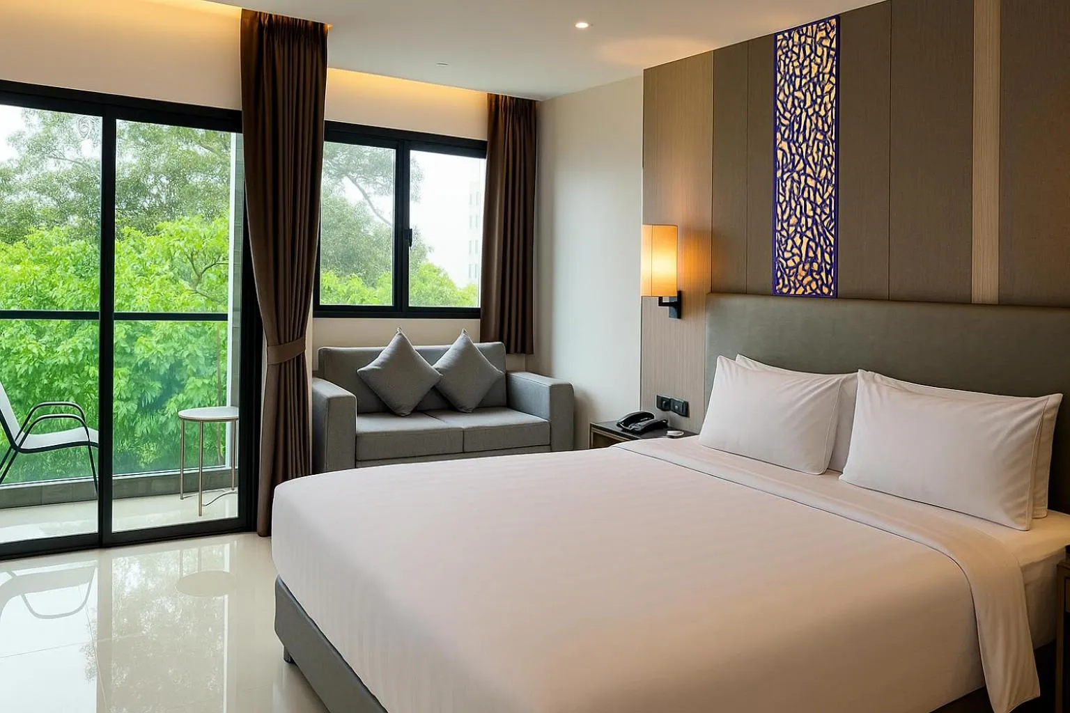 Deluxe King Room with Balcony - single occupancy in THE TJ HOTEL Pattaya