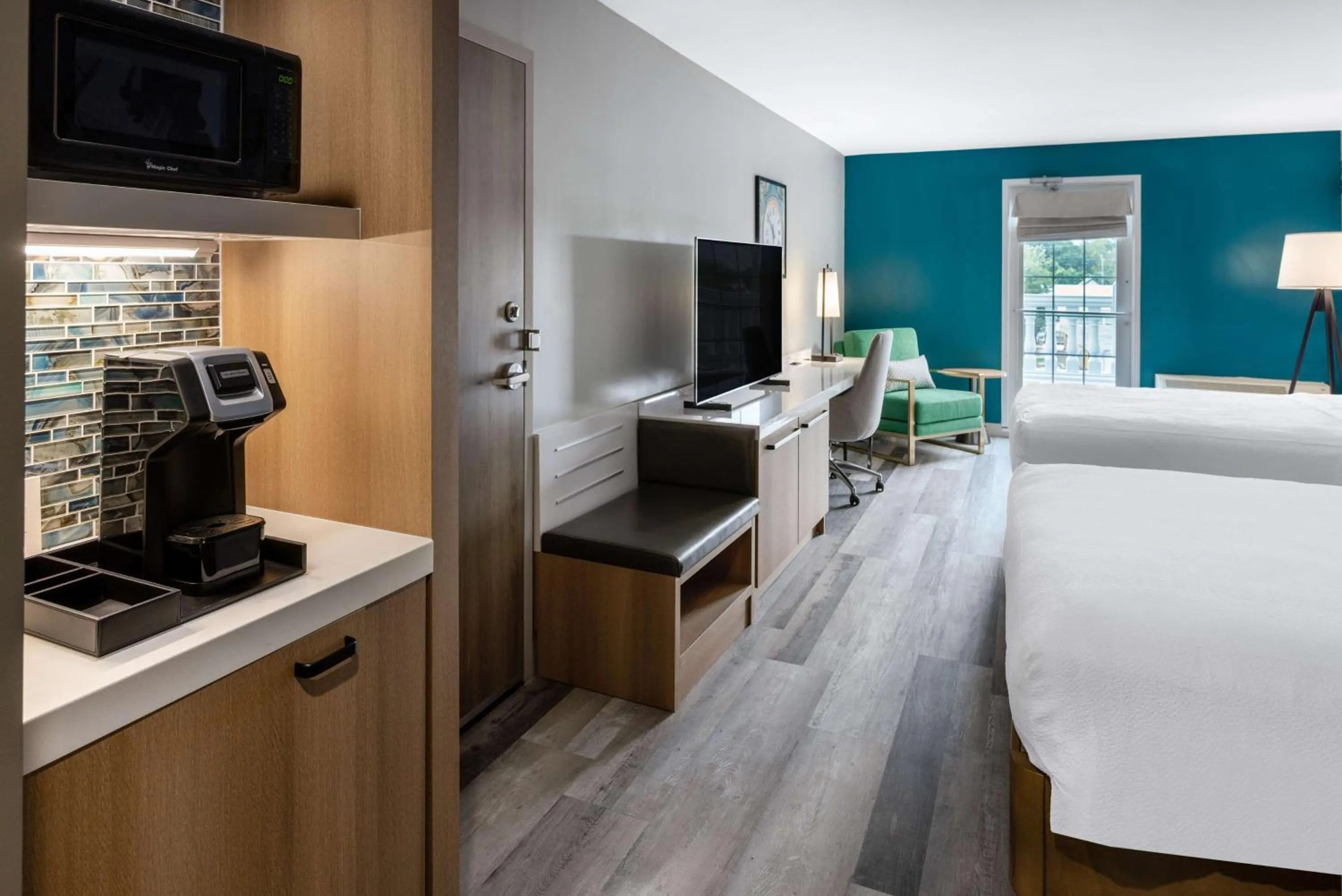 Queen Room with Two Queen Beds and Balcony - Pool View in Hilton Garden Inn St Augustine-Historic District