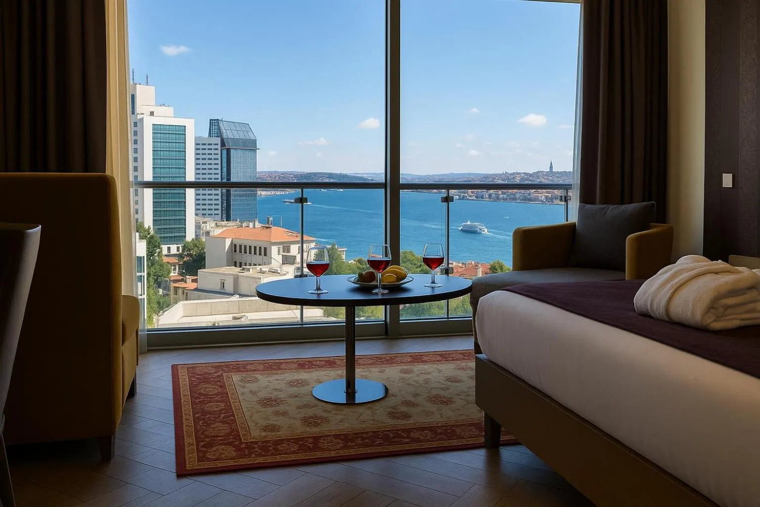 Family Suite with Bosphorus View - Free Access to Spa in Taksim Gonen Hotel
