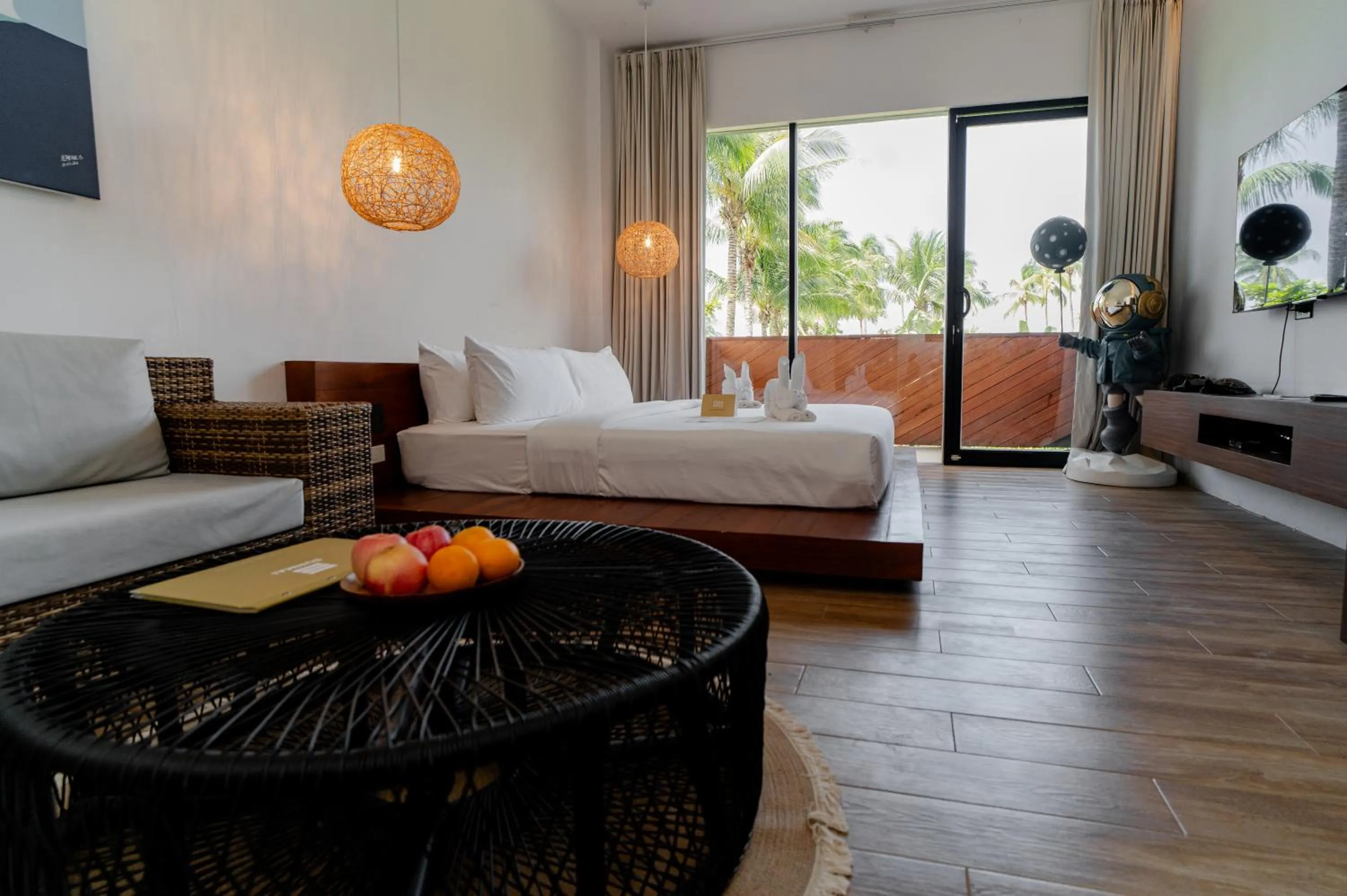 King Room with Balcony in Nacpan Beach Resort Managed by H Hospitality Group