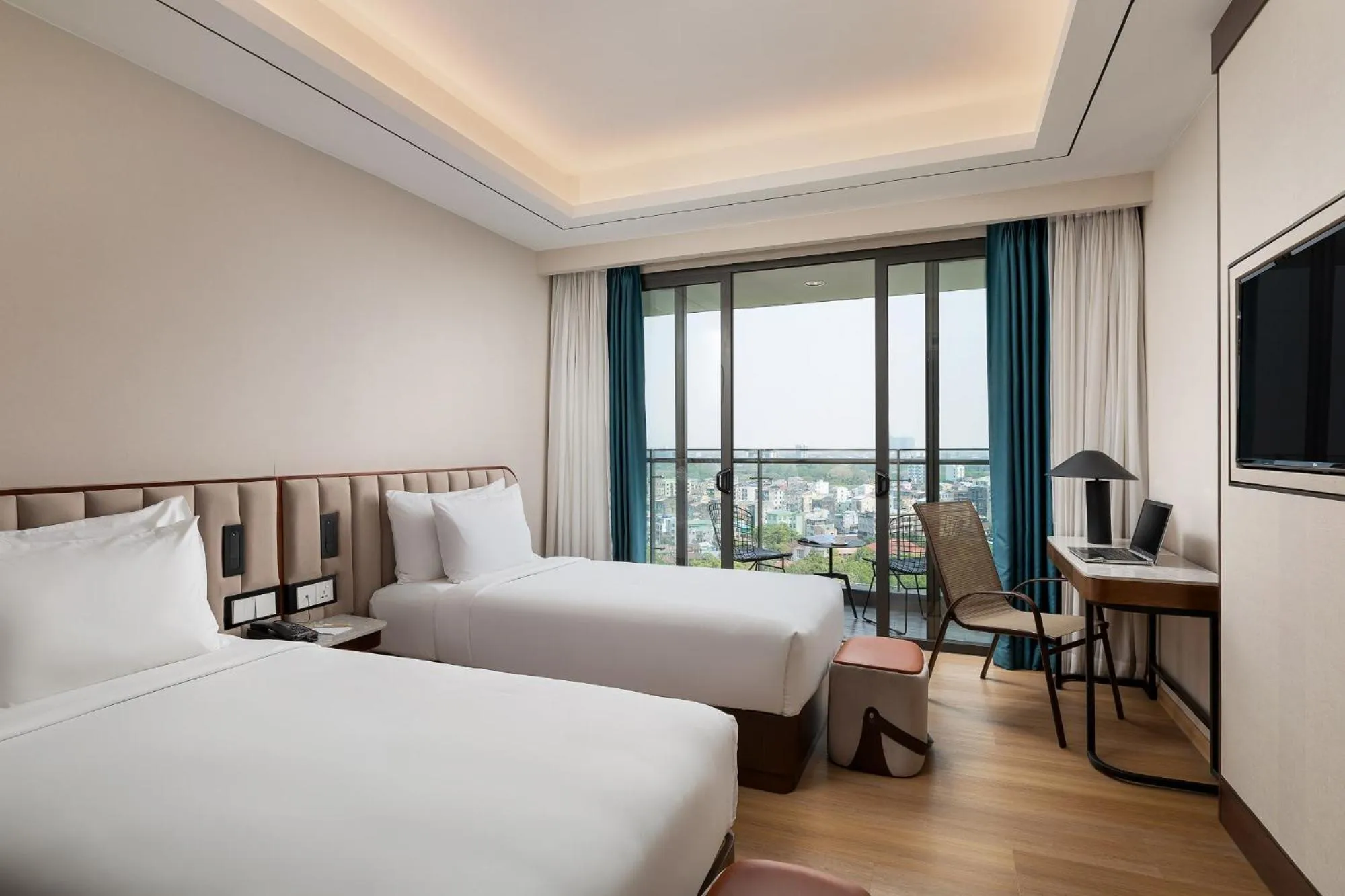 Twin Room with Balcony in Sayarsan Hotel Yangon